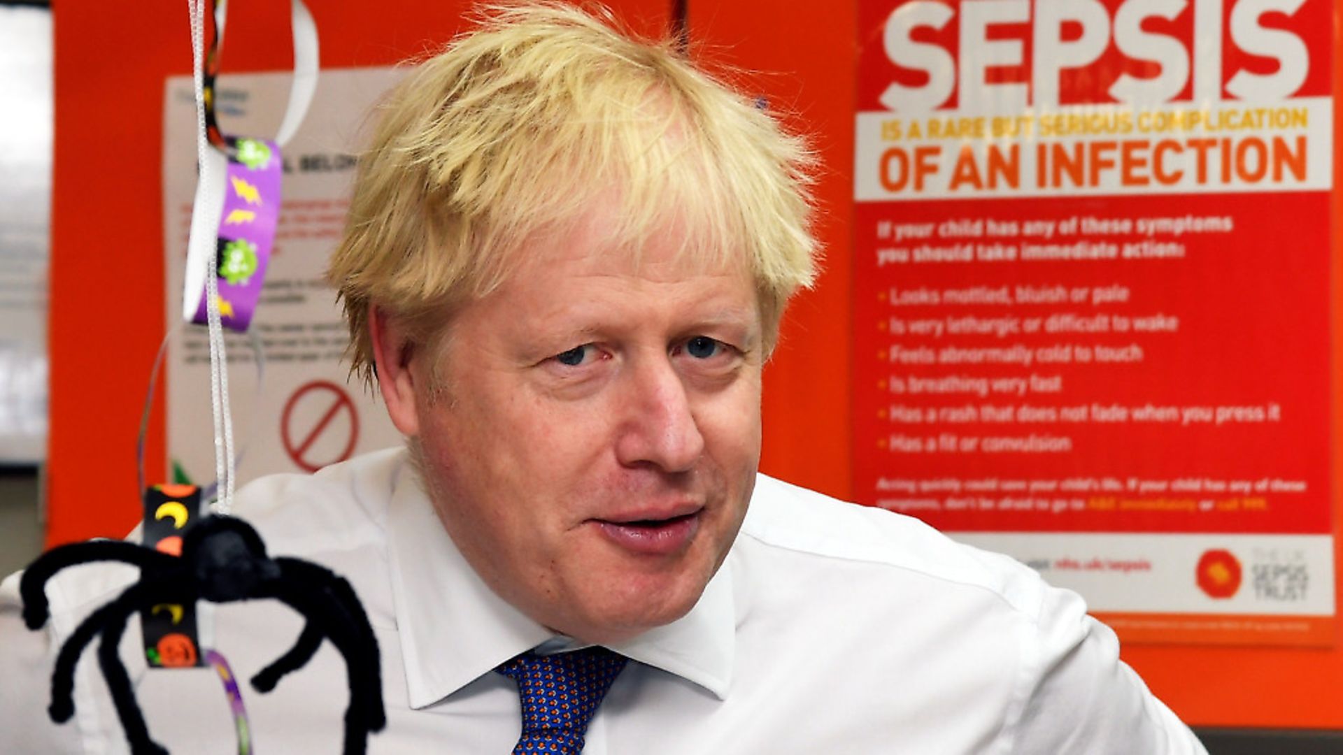 Prime minister Boris Johnson visits a hospital. Photograph: Toby Melville/PA Wire. - Credit: PA