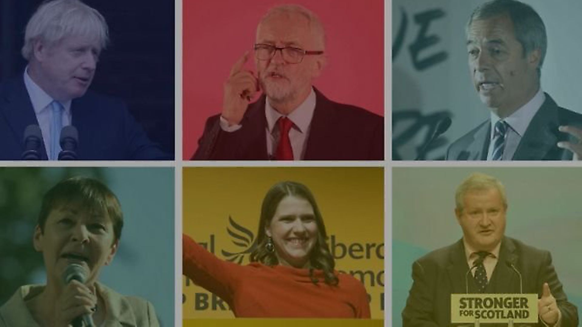 Representatives from the Conservatives, Labour, Brexit Party, Green Party, Lib Dems and SNP. Photograph: PA. - Credit: Archant