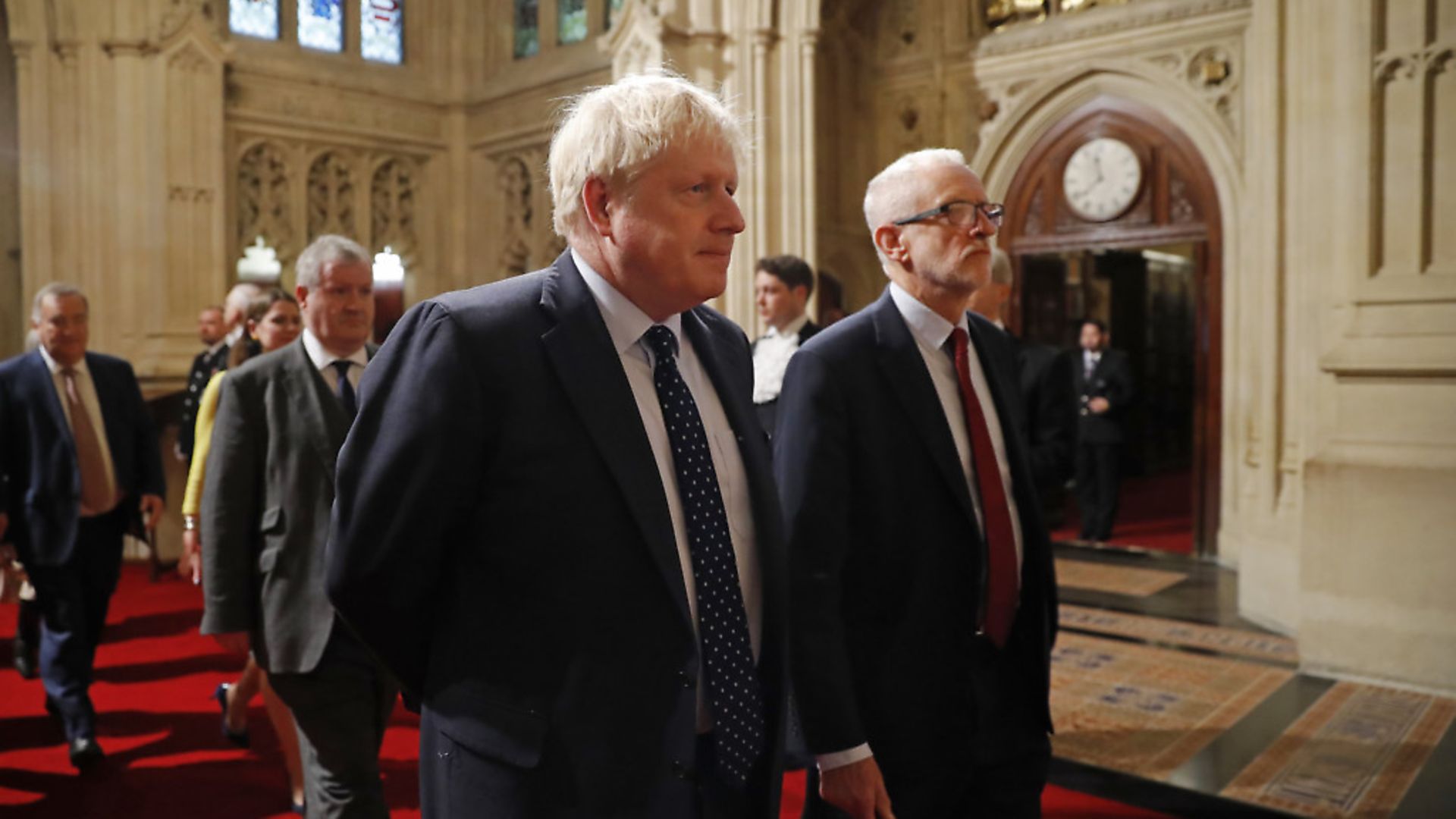 Prime Minister Boris Johnson (left) and Labour leader Jeremy Corbyn. Photograph: Tolga Akmen/PA. - Credit: PA Wire/PA Images