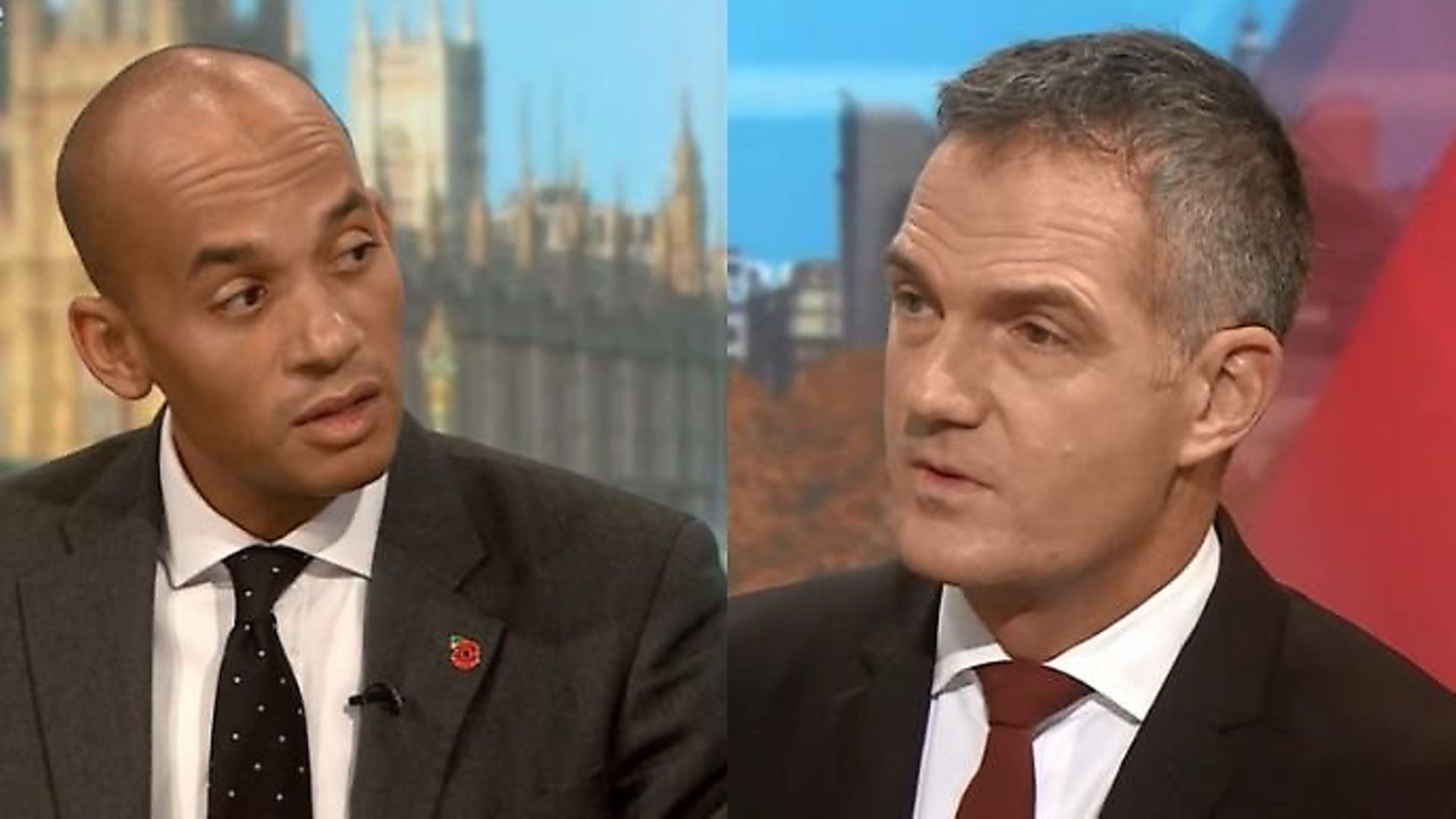 Chuka Umunna and Peter Kyle on the BBC's Politics Live. Photograph: BBC. - Credit: Archant