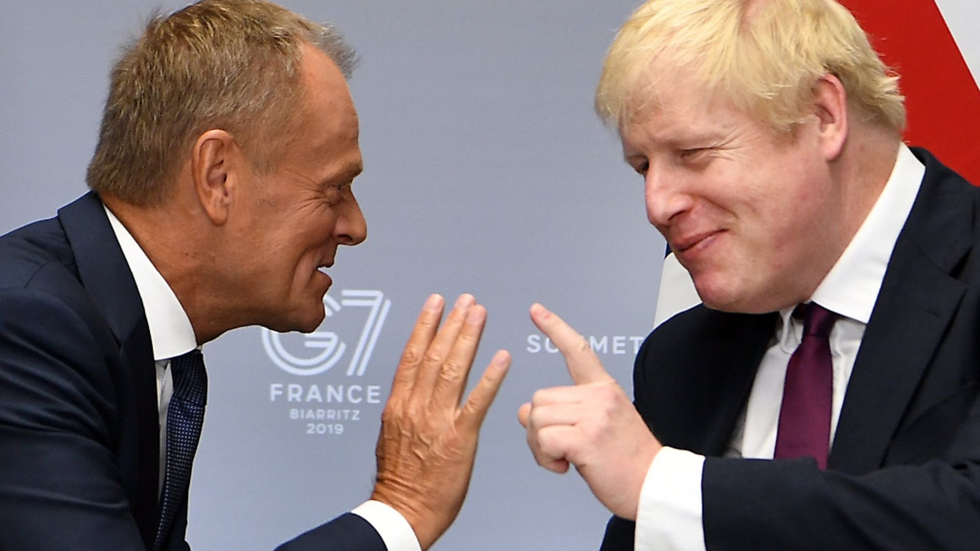 Boris Johnson meeing Donald Tusk during the G7 summit in Biarritz, France. Tusk has recently reminded the government that a Brexit extension is still possible. Picture: Andrew Parsons/PA Wire/PA Images - Credit: PA Wire/PA Images