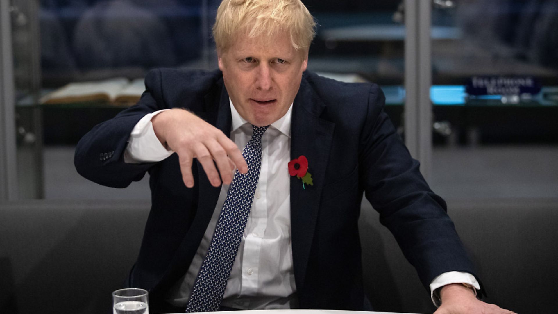 Boris Johnson during a visit to Metropolitan Police training college. Photograph: Aaron Chown/PA - Credit: PA Wire/PA Images