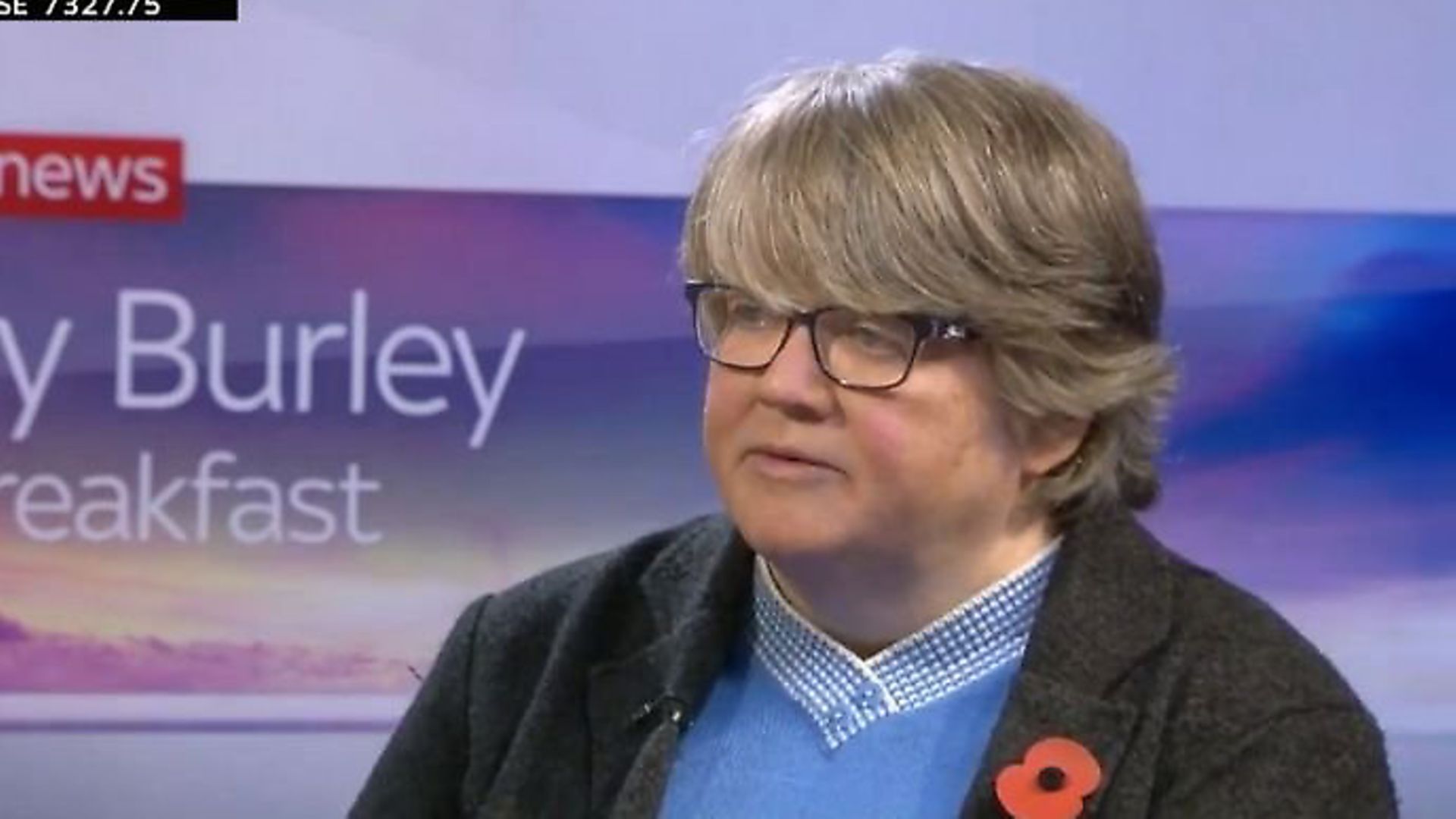 Therese Coffey on Kay Burley at Breakfast. Photograph: Sky News. - Credit: Archant