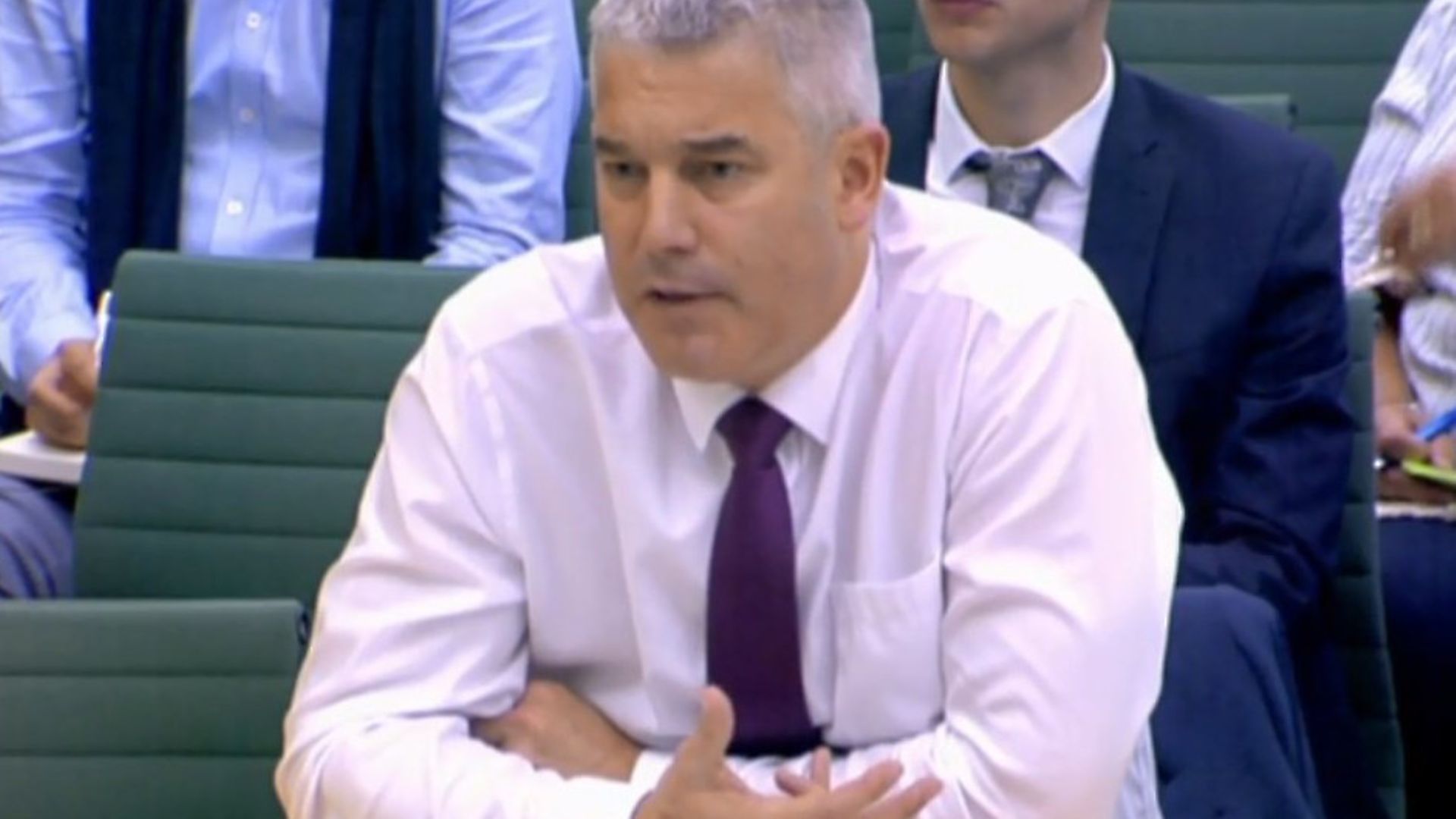 Stephen Barclay addresses the Brexit committee. Photograph: Parliament TV. - Credit: Archant