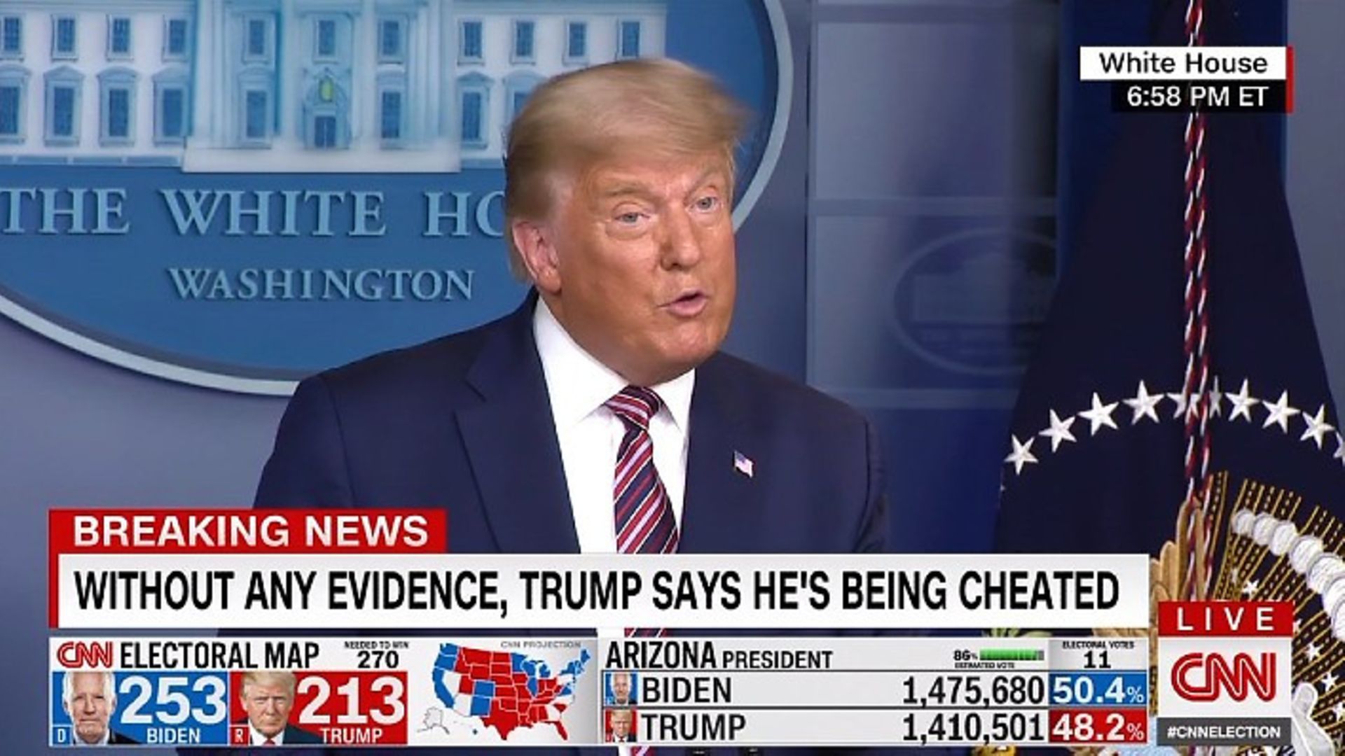 Donald Trump's press conference - Credit: CNN