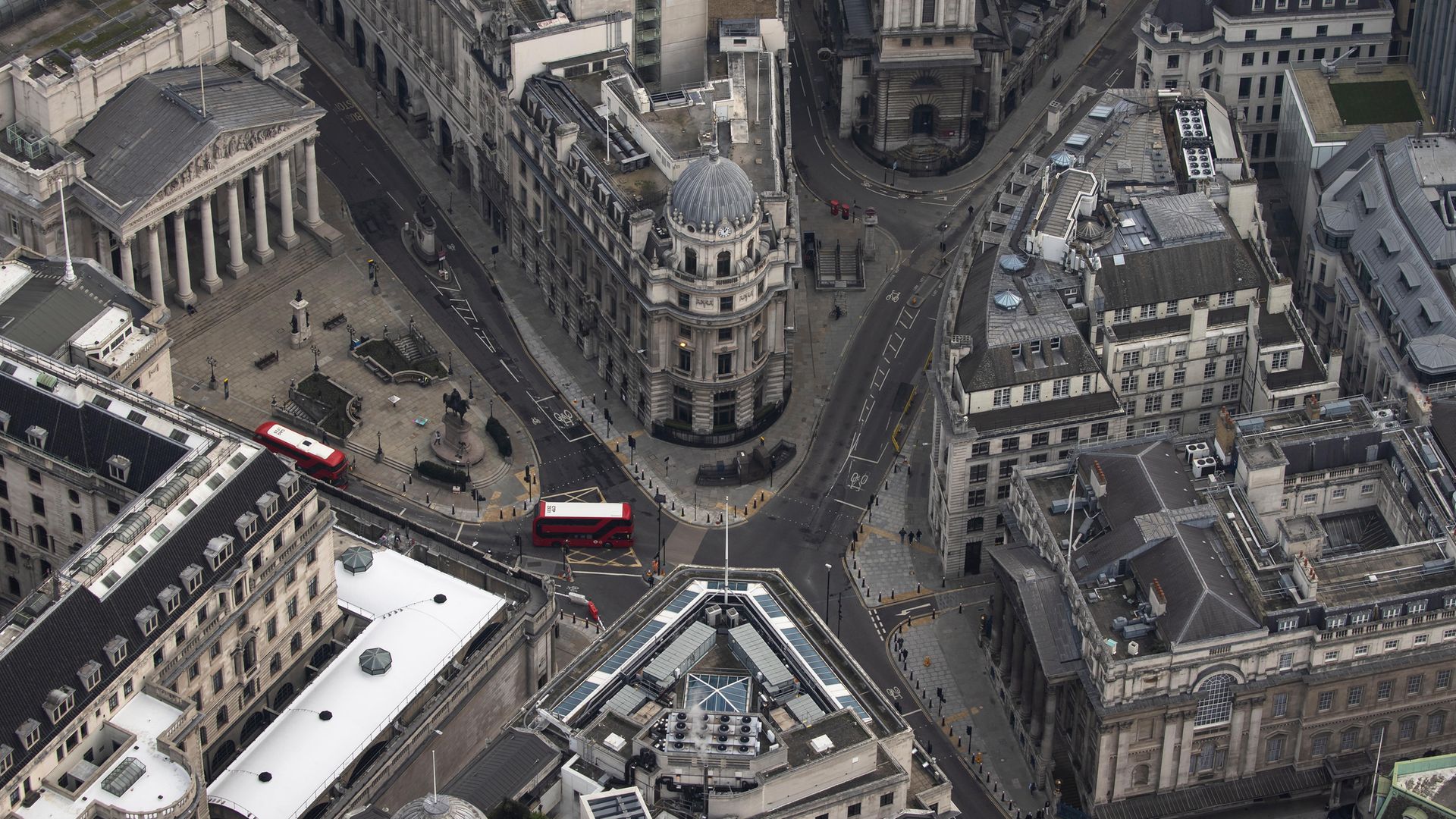 The normally bustling area around the Bank of England during England's second lockdown - Credit: Photo by Dan Kitwood/Getty Images