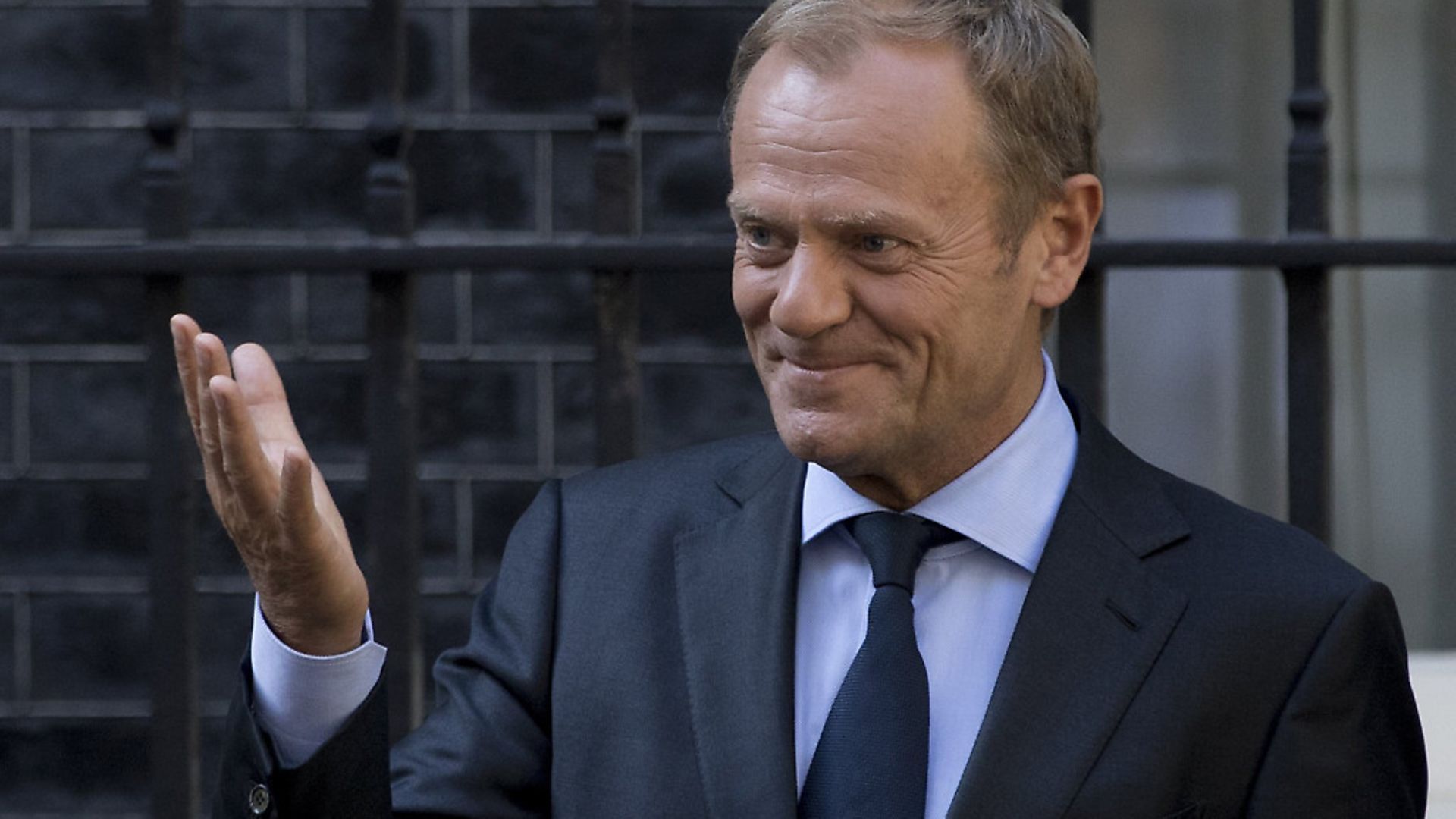 Donald Tusk leaves No 10 Downing Street. Photograph: Rick Findler/PA. - Credit: PA Archive/PA Images