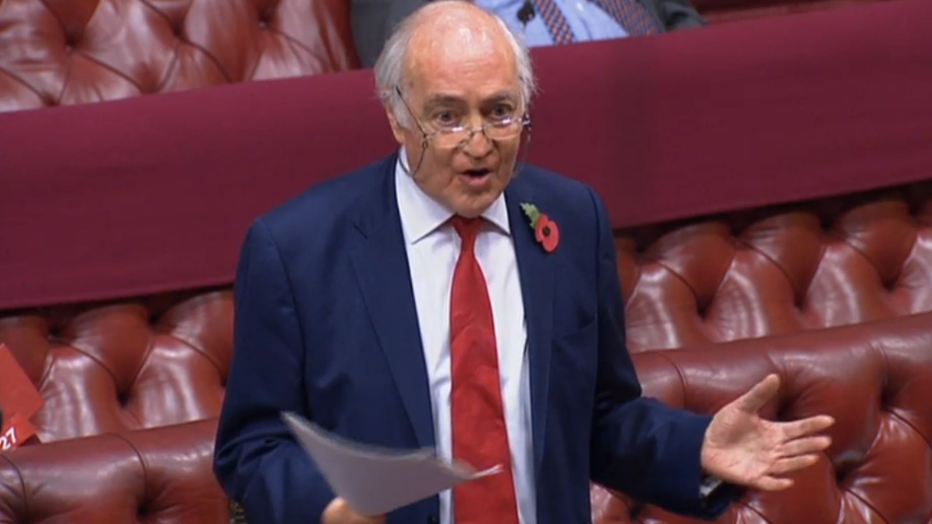 Michael Howard in the House of Lords - Credit: Parliament Live