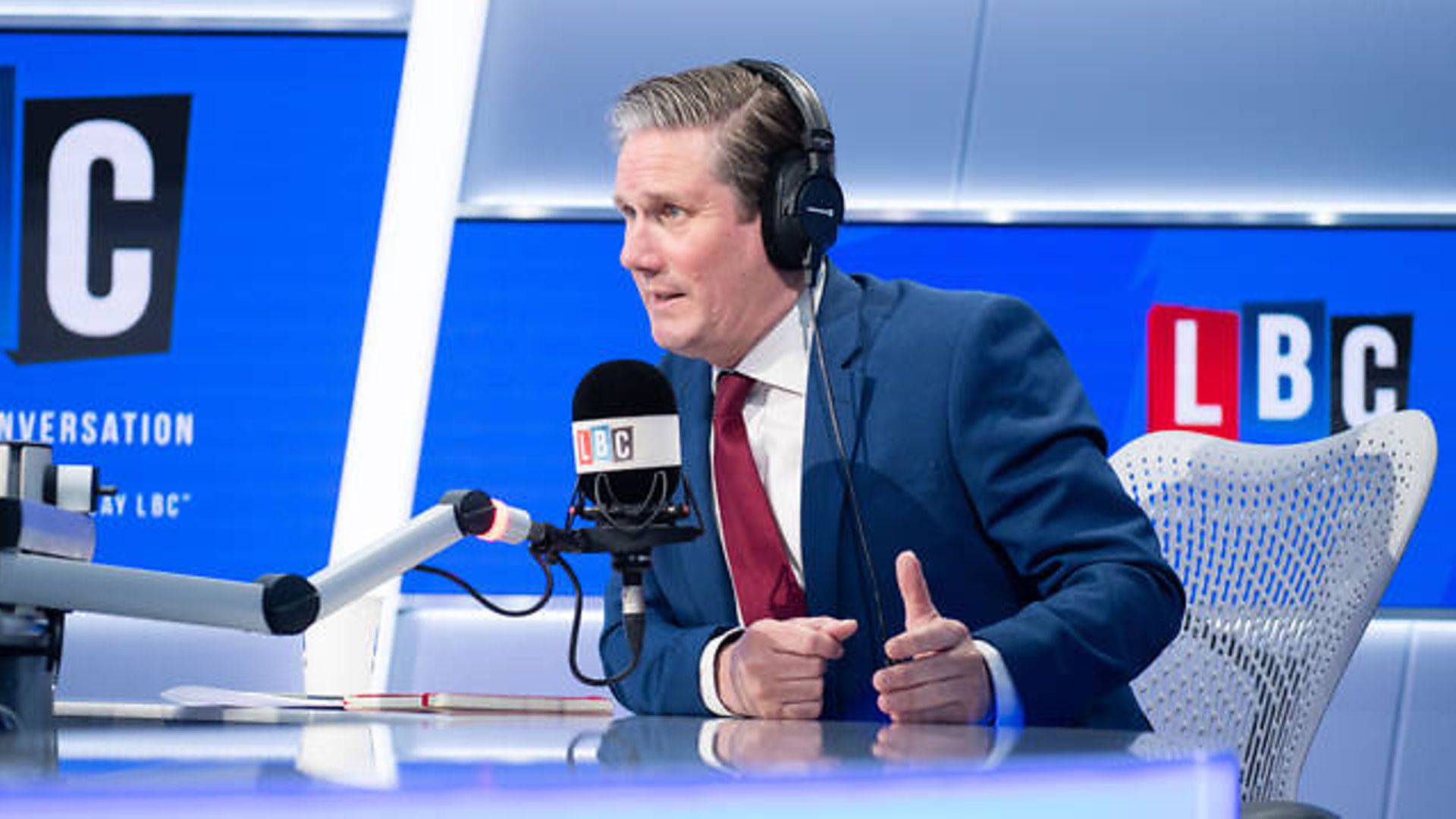 Labour leader Keir Starmer answers questions from Nick Ferrari - Credit: LBC