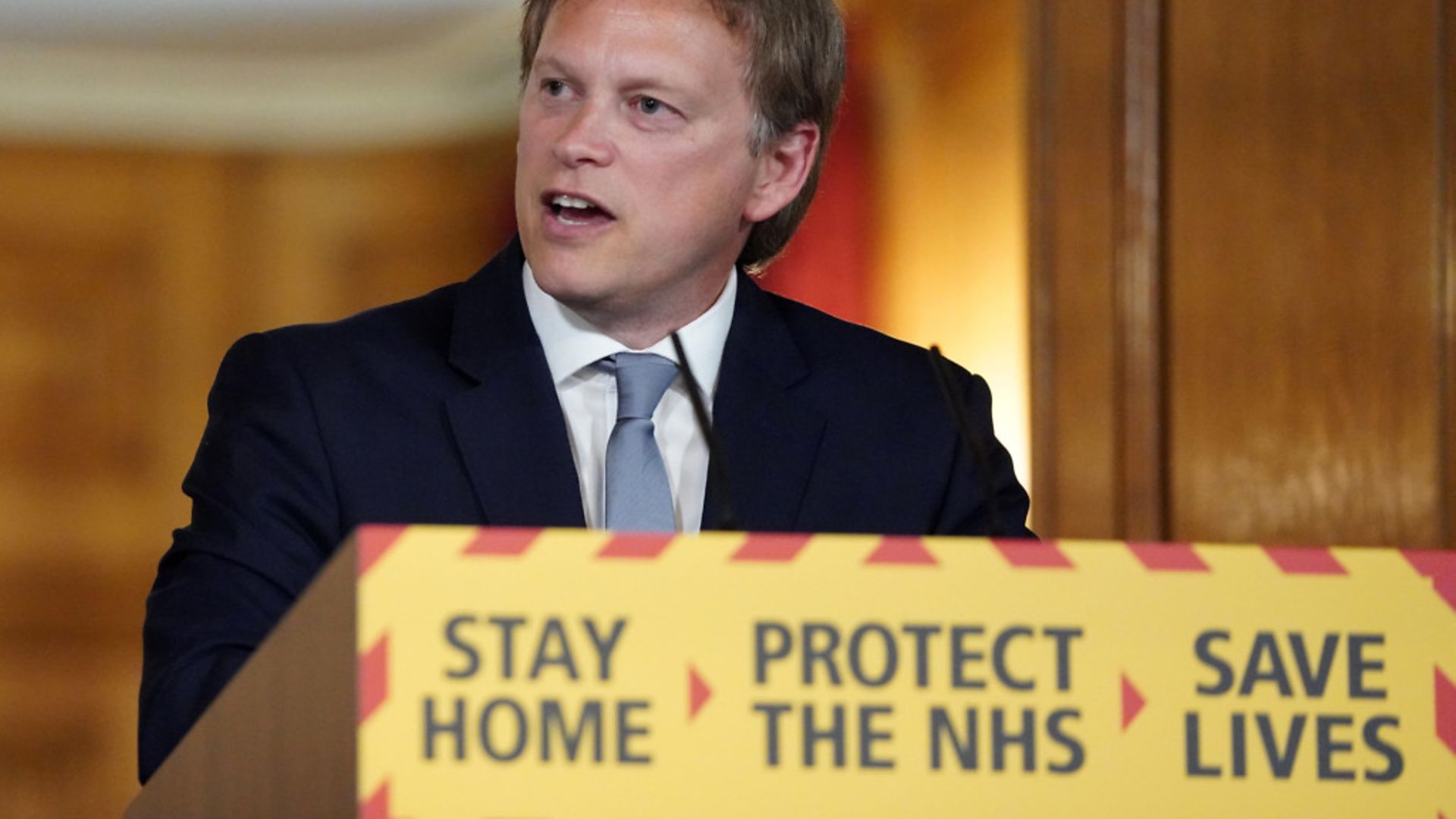 Transport secretary Grant Shapps during a media briefing in Downing Street on coronavirus (COVID-19) - Credit: PA