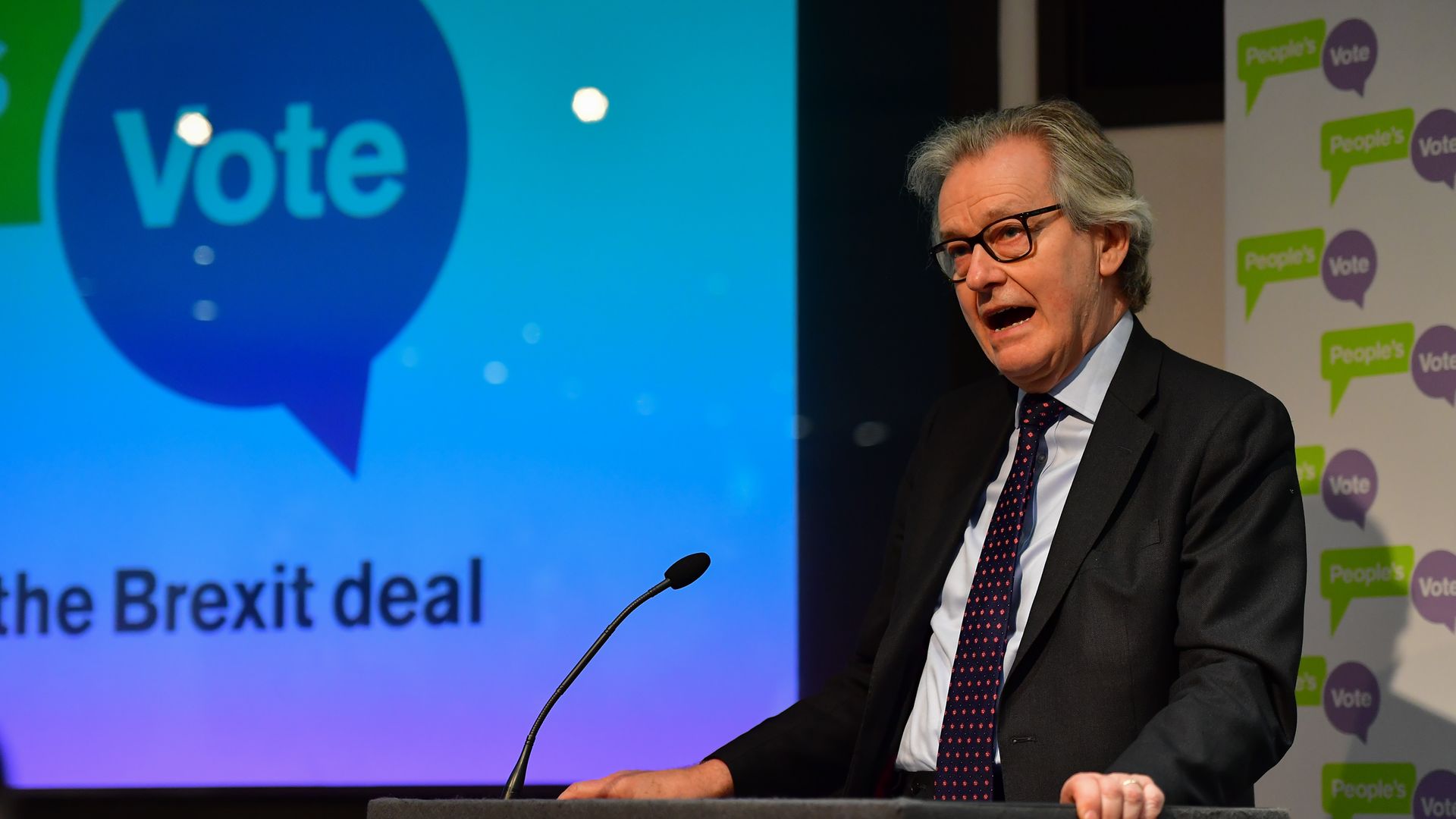 Former health secretary Stephen Dorrell speaking during a People's Vote press conference at the Institution of Civil Engineers in London - Credit: PA