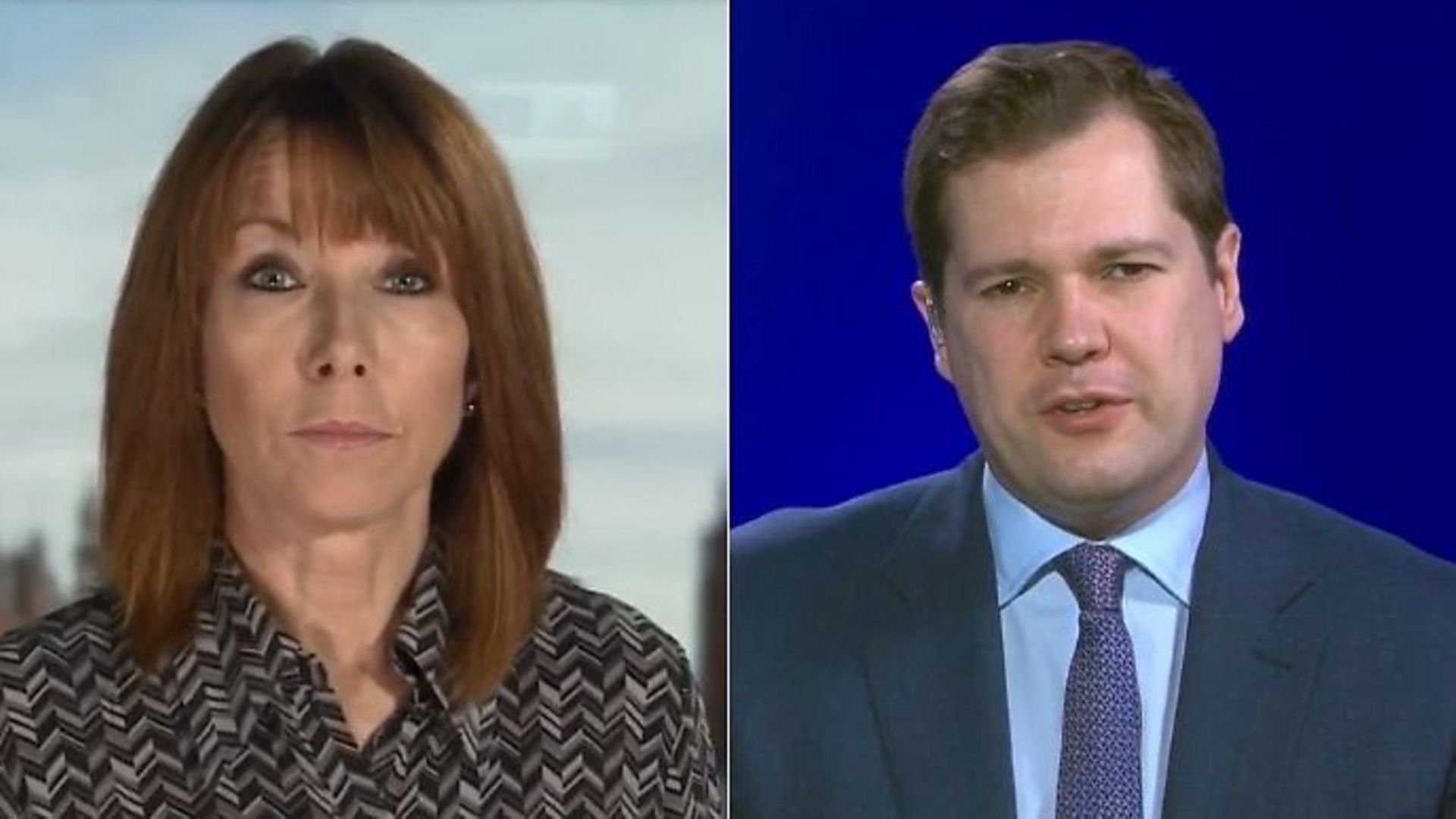 Kay Burley interviews Robert Jenrick - Credit: Sky News