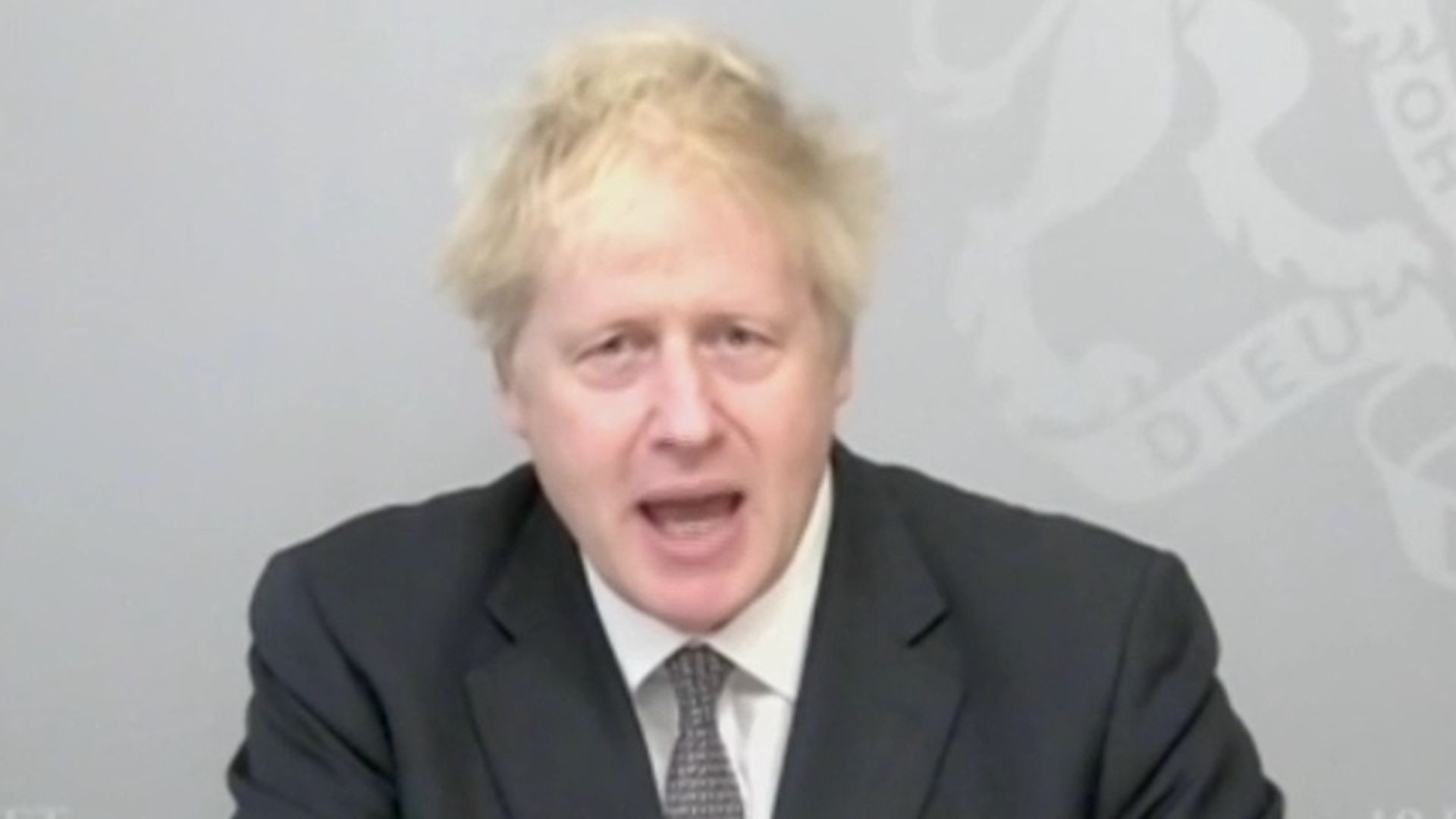 Boris Johnson appearing virtually before prime minister's questions in the House of Commons - Credit: Parliament