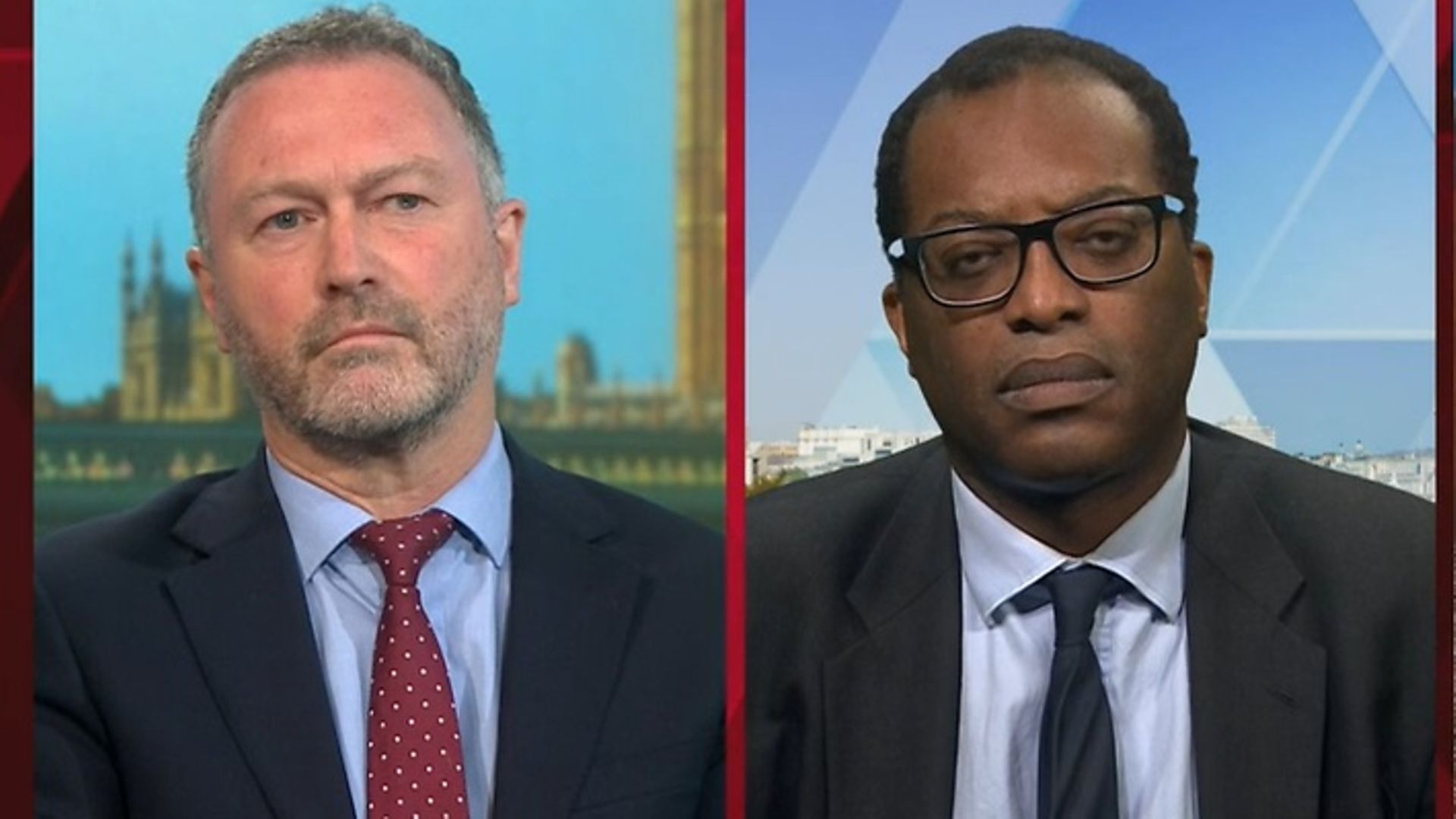 Steve Reed clashes with Kwasi Kwarteng over spending on PPE - Credit: BBC