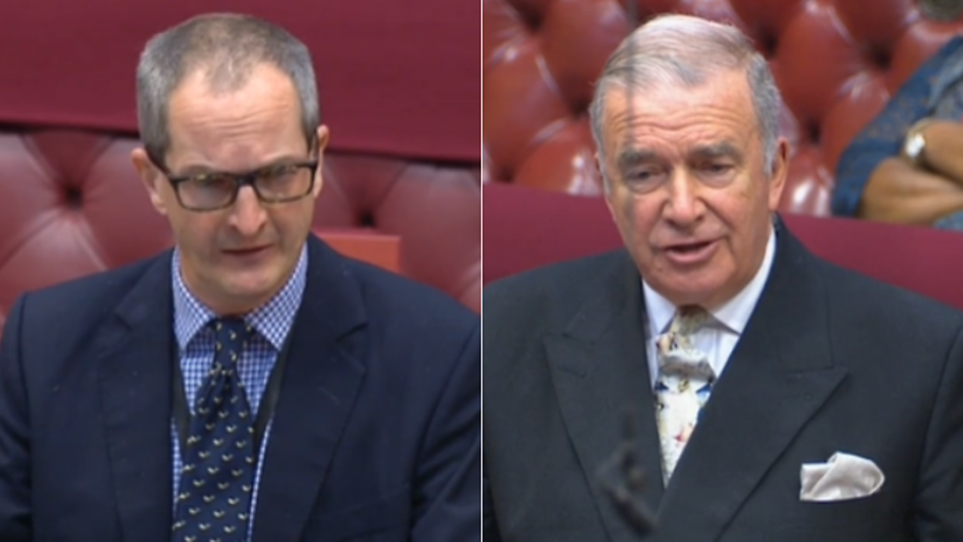 Government minister Lord Bethell and Labour peer Lord West in the House of Lords - Credit: Parliament Live