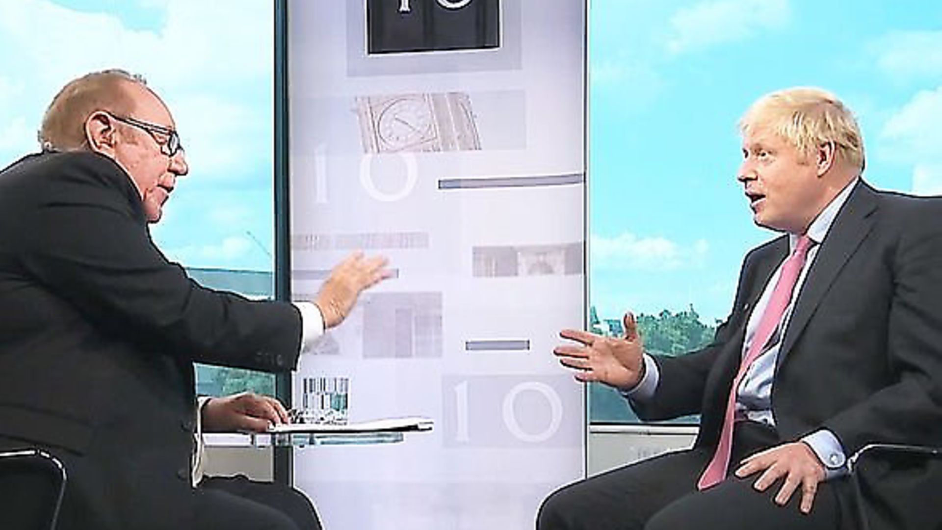 Boris Johnson is interviewed by Andrew Neil. Photograph: BBC. - Credit: Archant