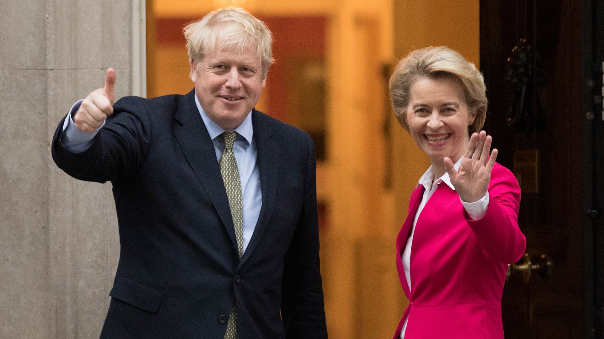 UK prime minister Boris Johnson and Ursula von der Leyen from the European Commission - Credit: PA