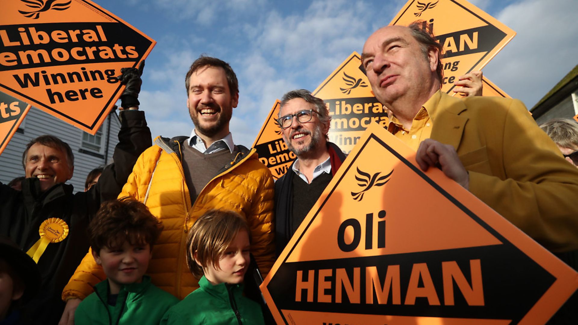 Actor Steve Coogan canvassing in Lewes, in the Lewes constituency with Liberal Democrat candidate Oliver Henman. Photograph: Gareth Fuller/PA Wire. - Credit: PA