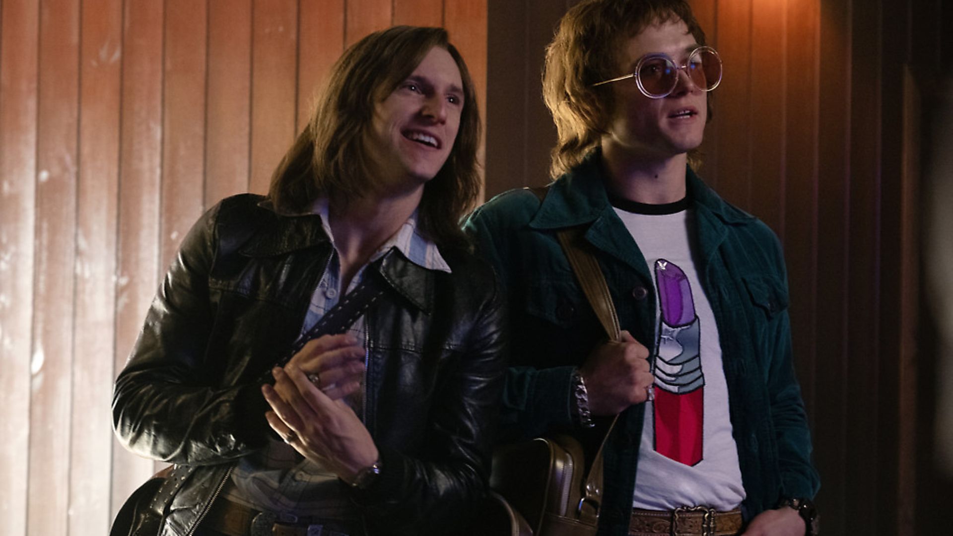 Jamie Bell as Bernie Taupin and Taron Egerton as Elton John in Rocketman (question nine) Pic: David Appleby/Paramount Pictures - Credit: David Appleby