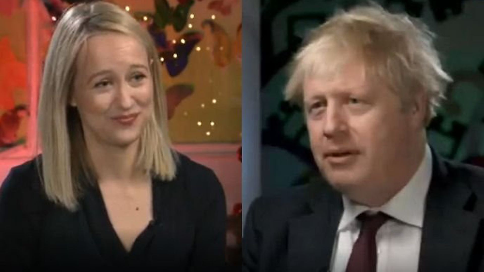Boris Johnson is interviewed by Sophy Ridge. Photograph: Sky News/TNE. - Credit: Archant