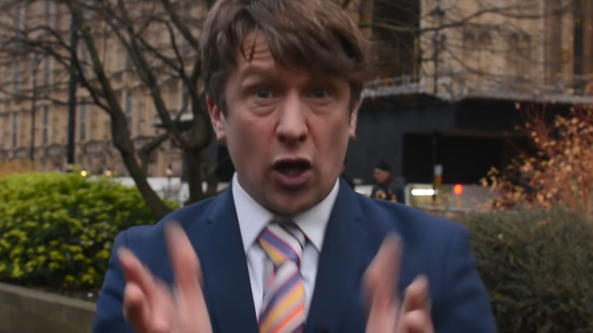 Spoof TV news reporter Jonathan Pie has urged people to vote tactically to get Boris Johnson out in a blitering new video. Picture: Jonathan Pie - Credit: Jonathan Pie