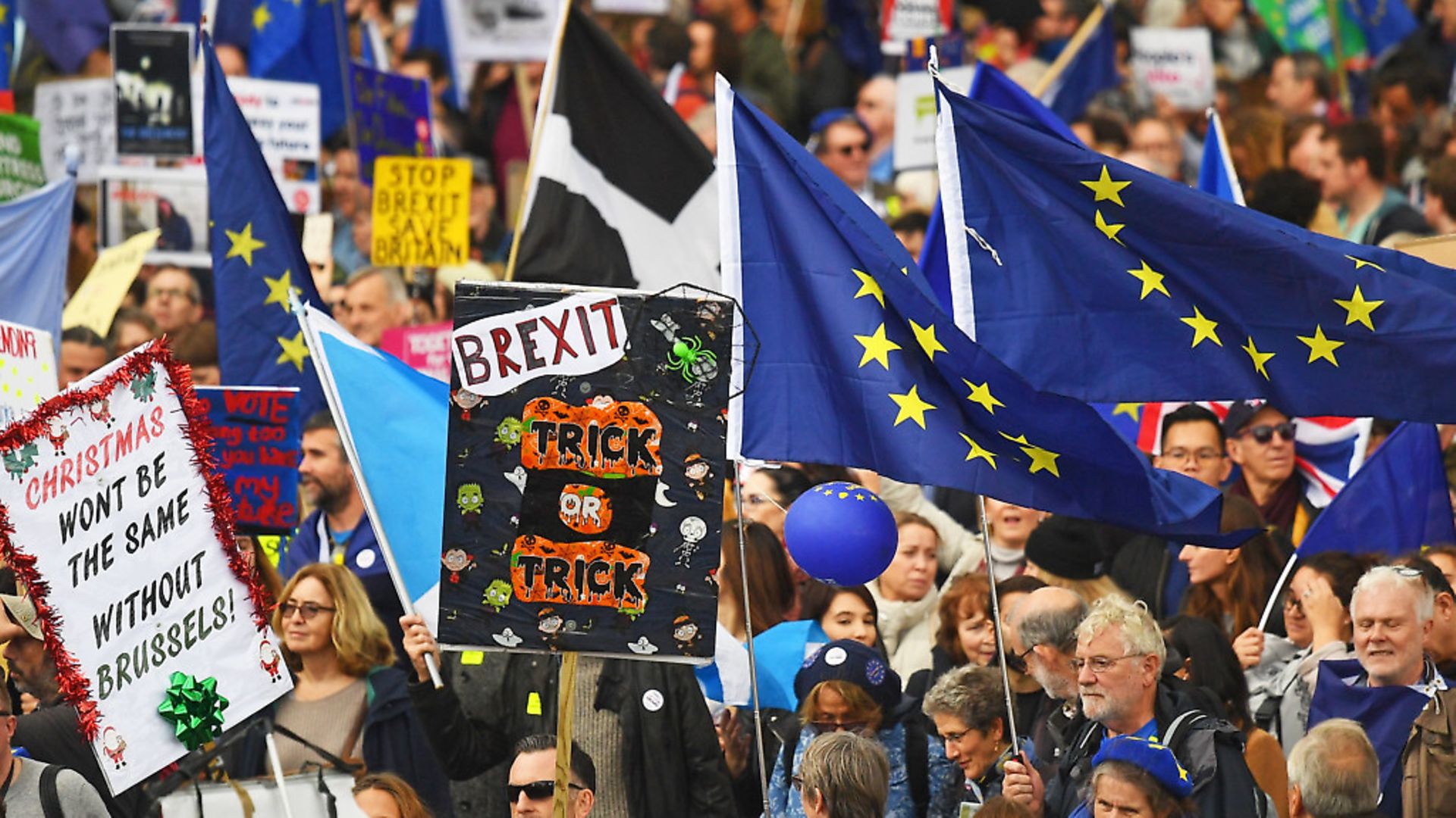 Campaigners at the People's Vote march this autumn. Photograph: Victoria Jones/PA. - Credit: PA Wire/PA Images