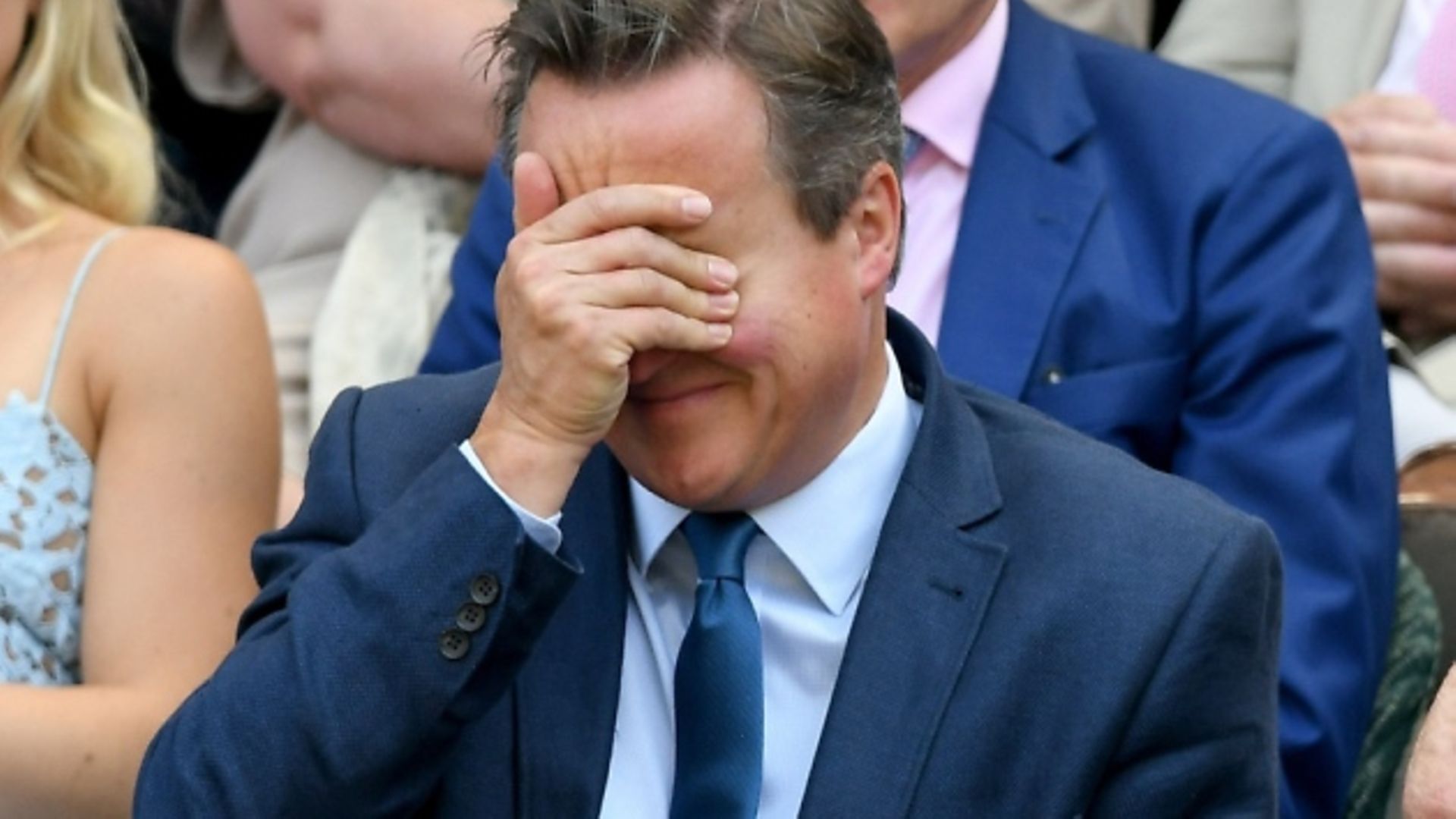 David Cameron facepalms. Photo: Karwai Tang/Getty Images