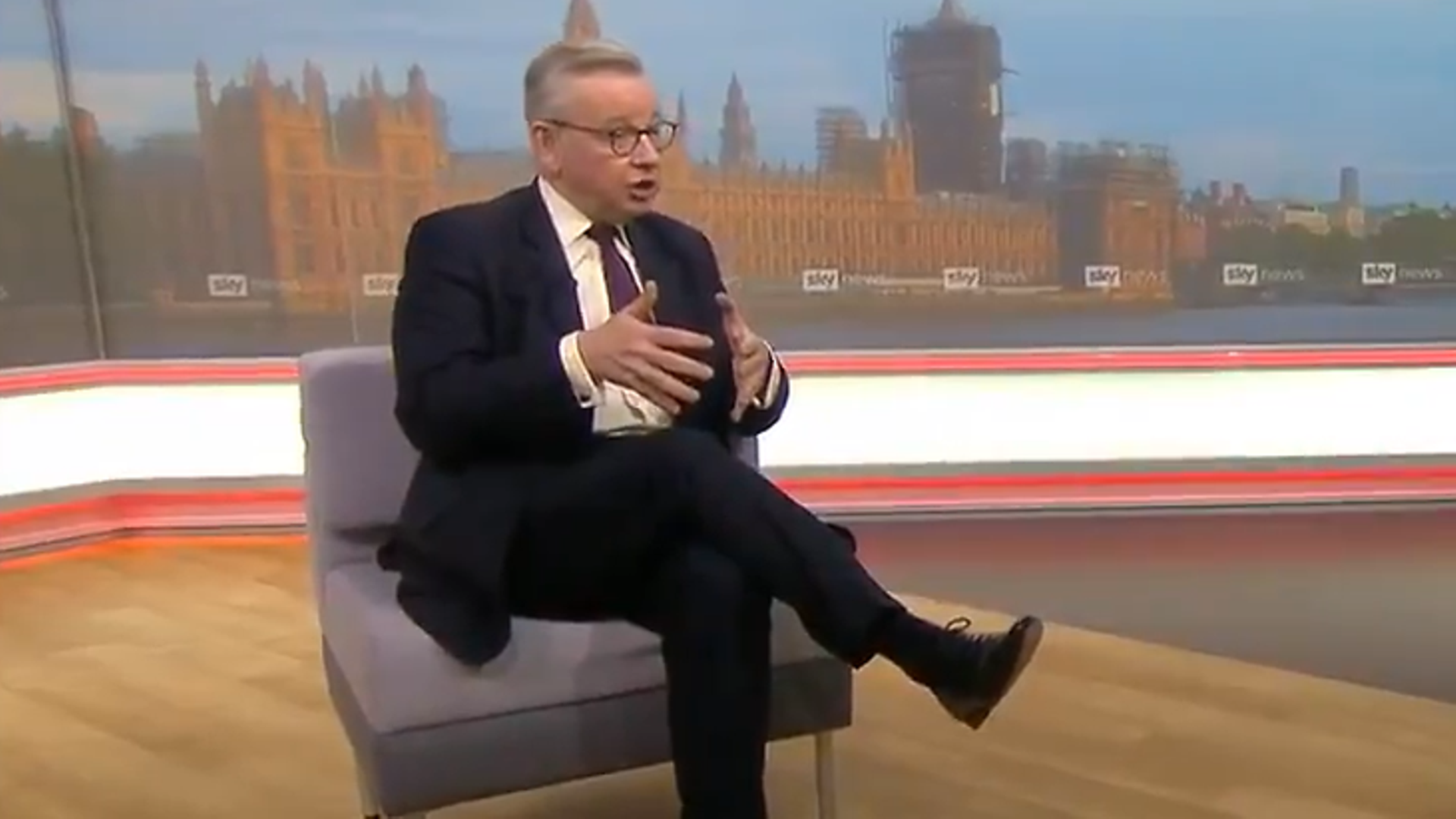 Michael Gove on Kay Burley at Breakfast - Credit: Sky