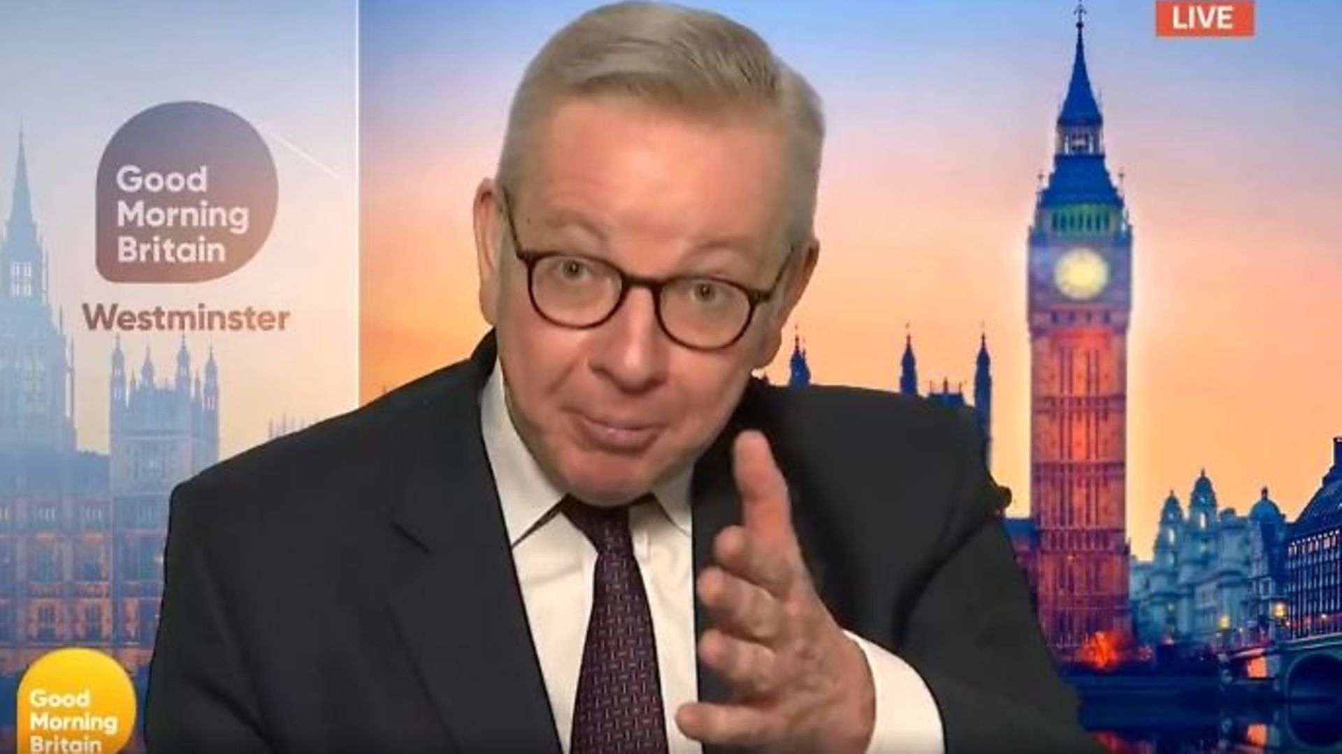 Michael Gove has been accused of going 'full Trump' after he challenged Good Morning Britain ratings - Credit: Twitter