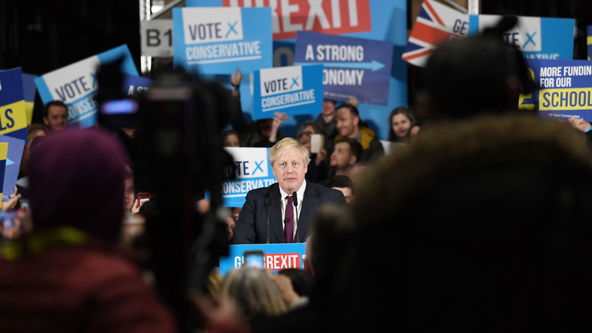Boris Johnson on the campaign trail. Photograph: Stefan Rousseau/PA Wire. - Credit: PA