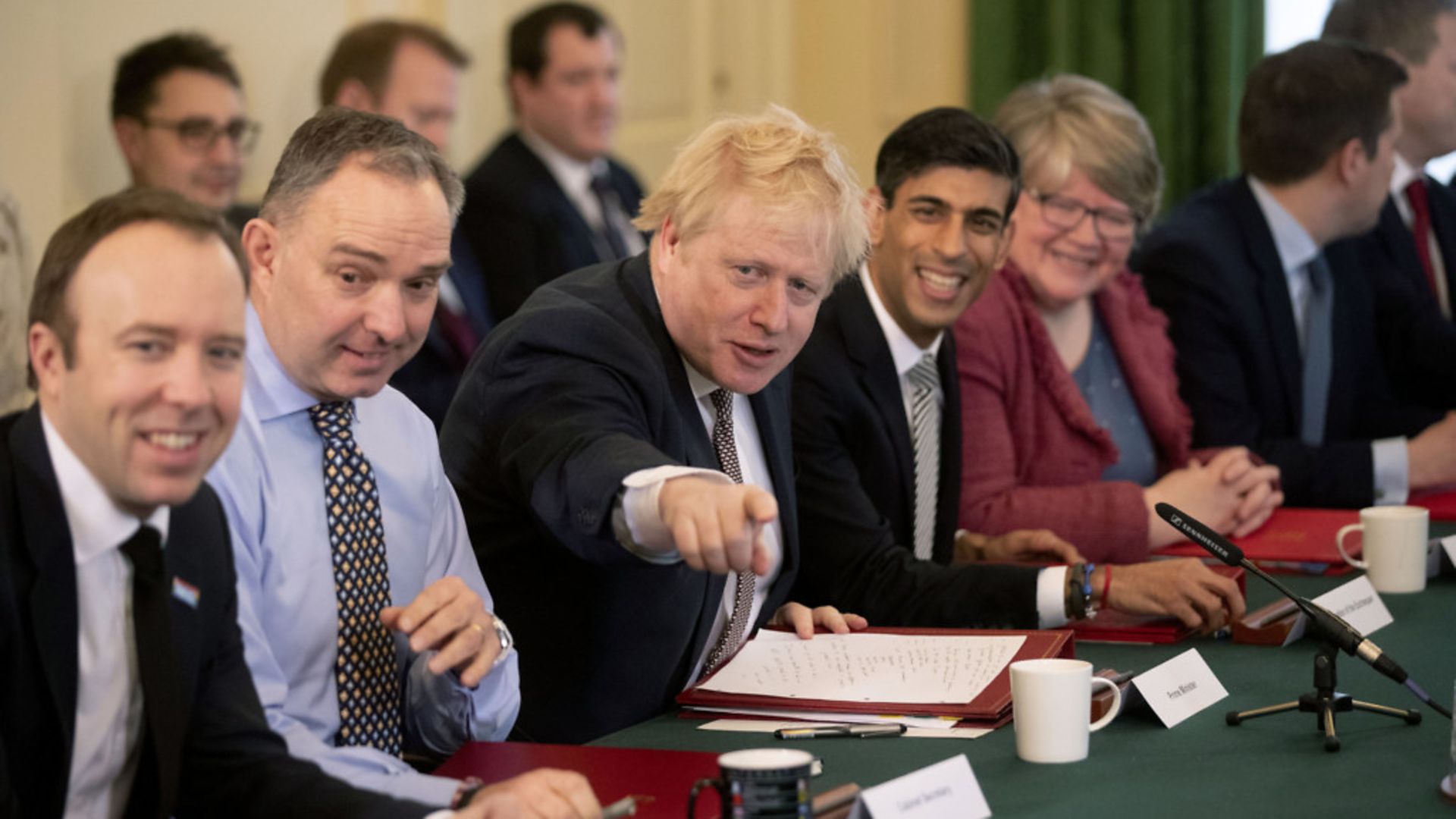 Boris Johnson alongside cabinet members - Credit: Matt Dunham/PA Wire