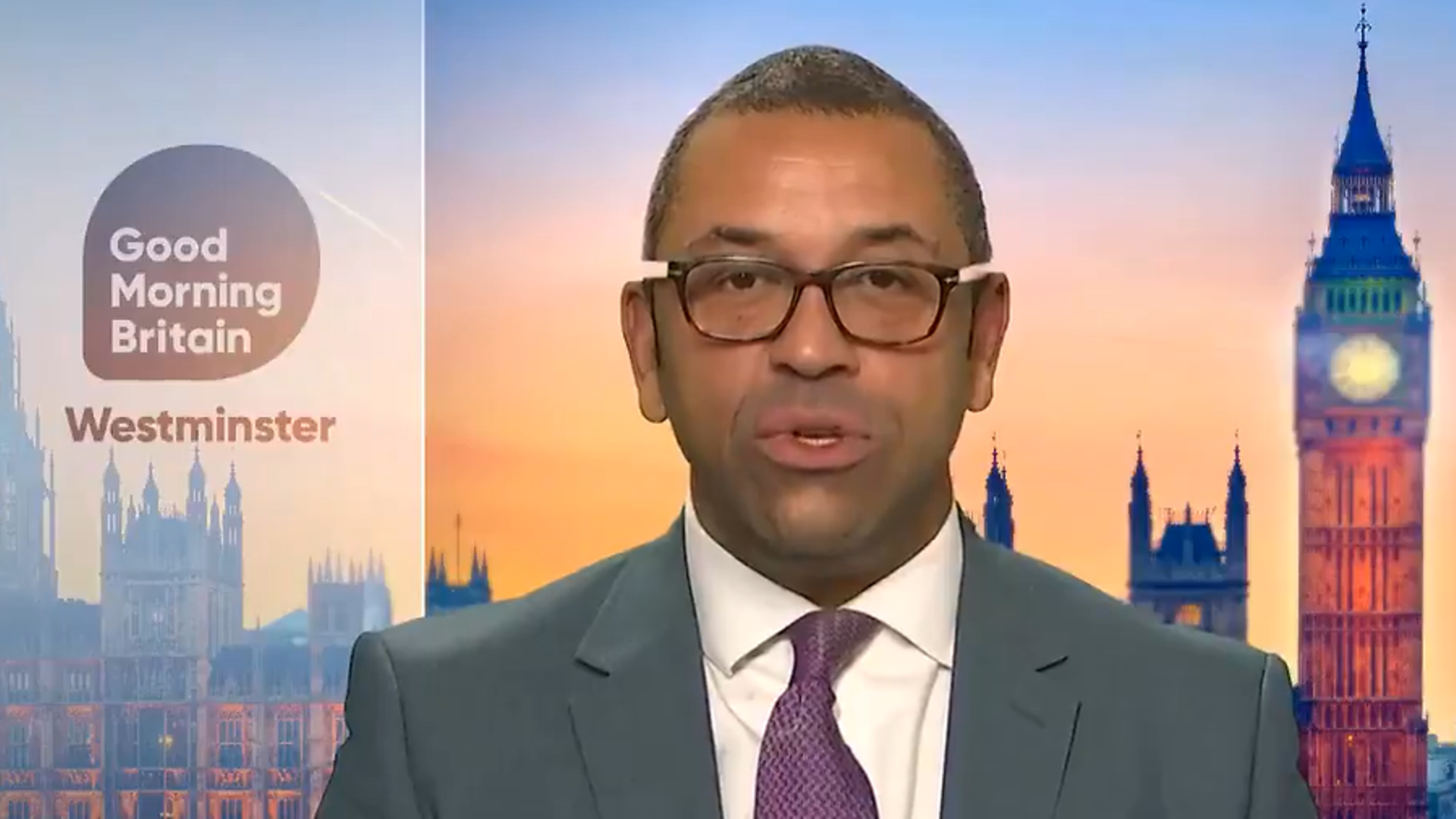 James Cleverly on Good Morning Britain - Credit: ITV