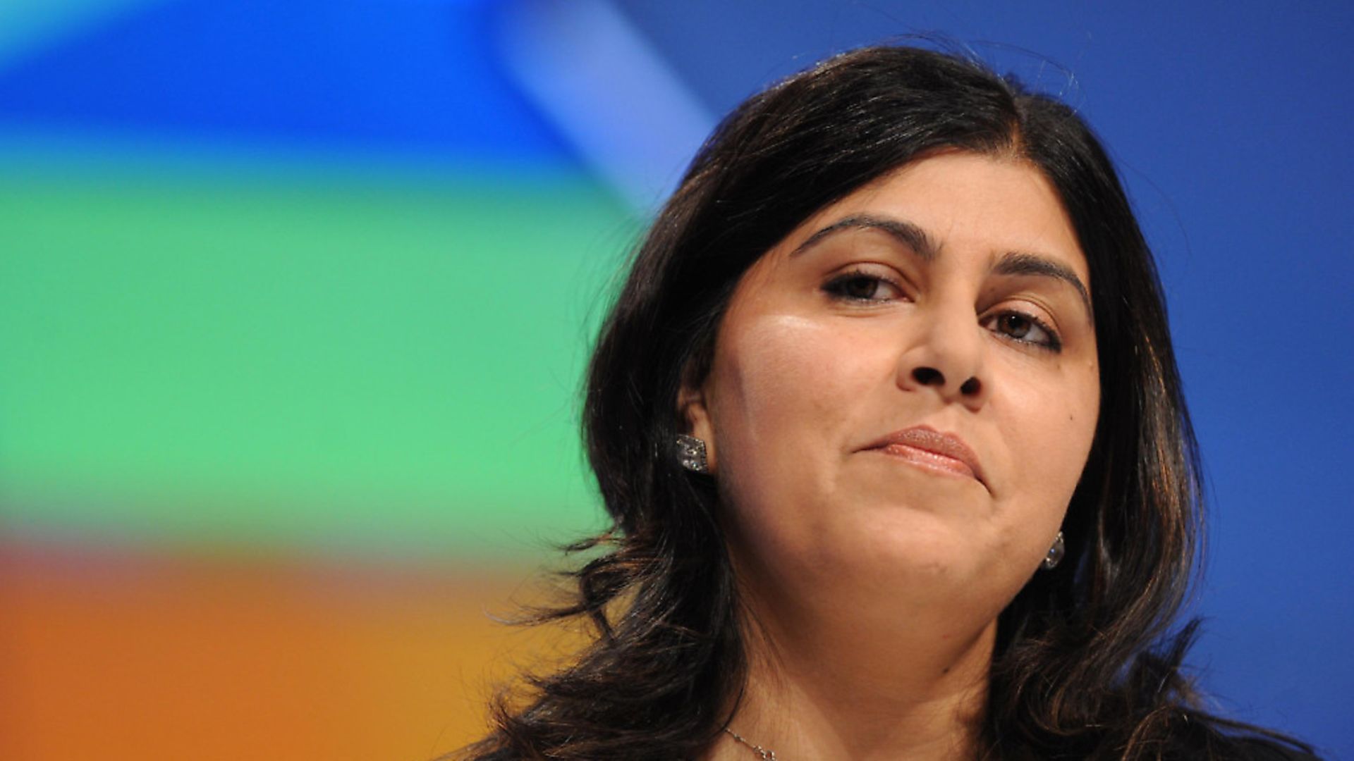 Baroness Warsi at Tory Party conference. Photograph: Stefan Rousseau/PA. - Credit: PA Archive/PA Images