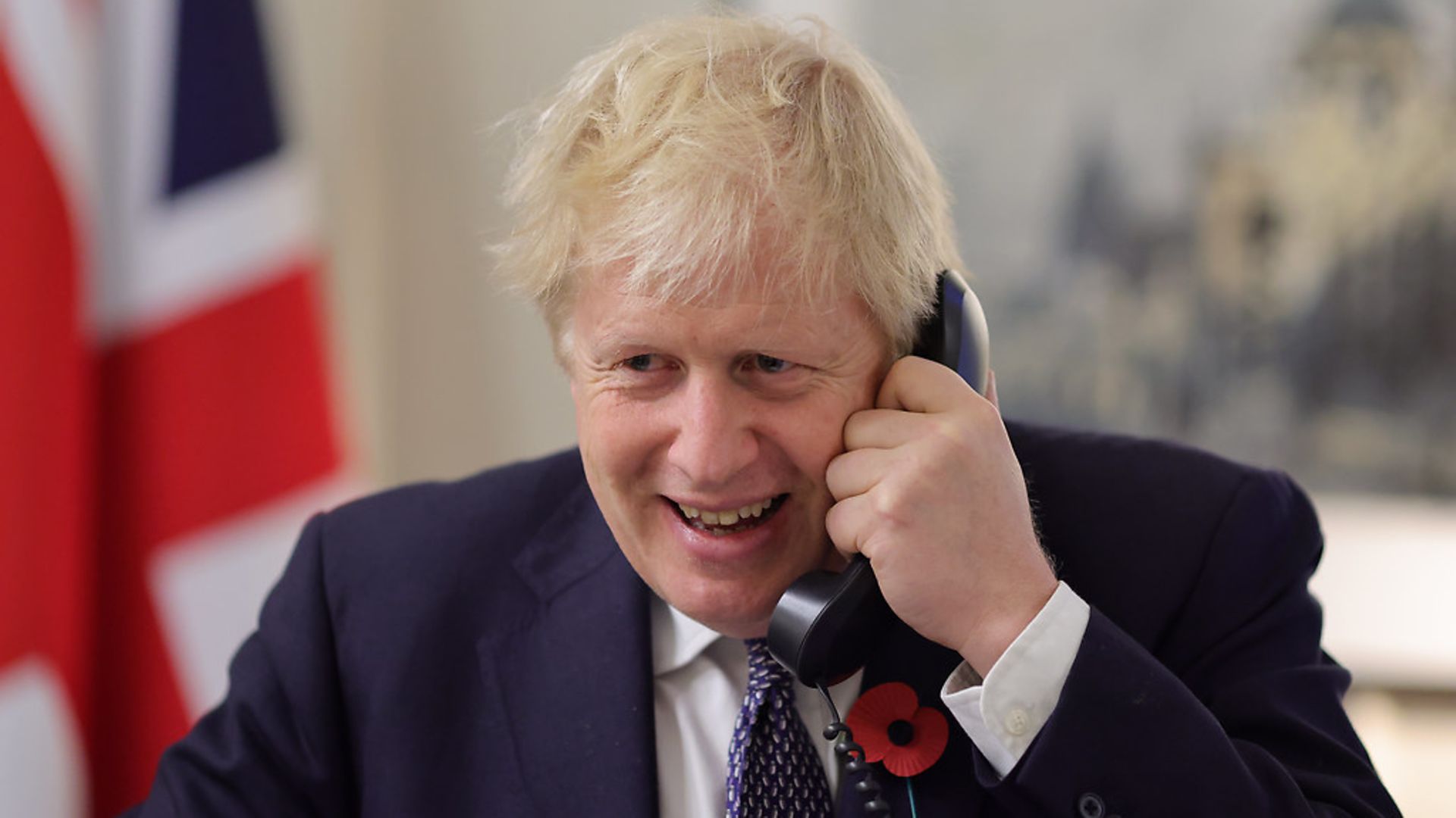 Boris Johnson on the phone in Downing Street - Credit: Andrew Parsons/10 Downing Street