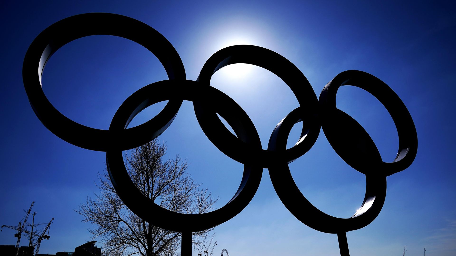 The Olympic rings near Queen Elizabeth Olympic Park in London (question four) - Credit: PA