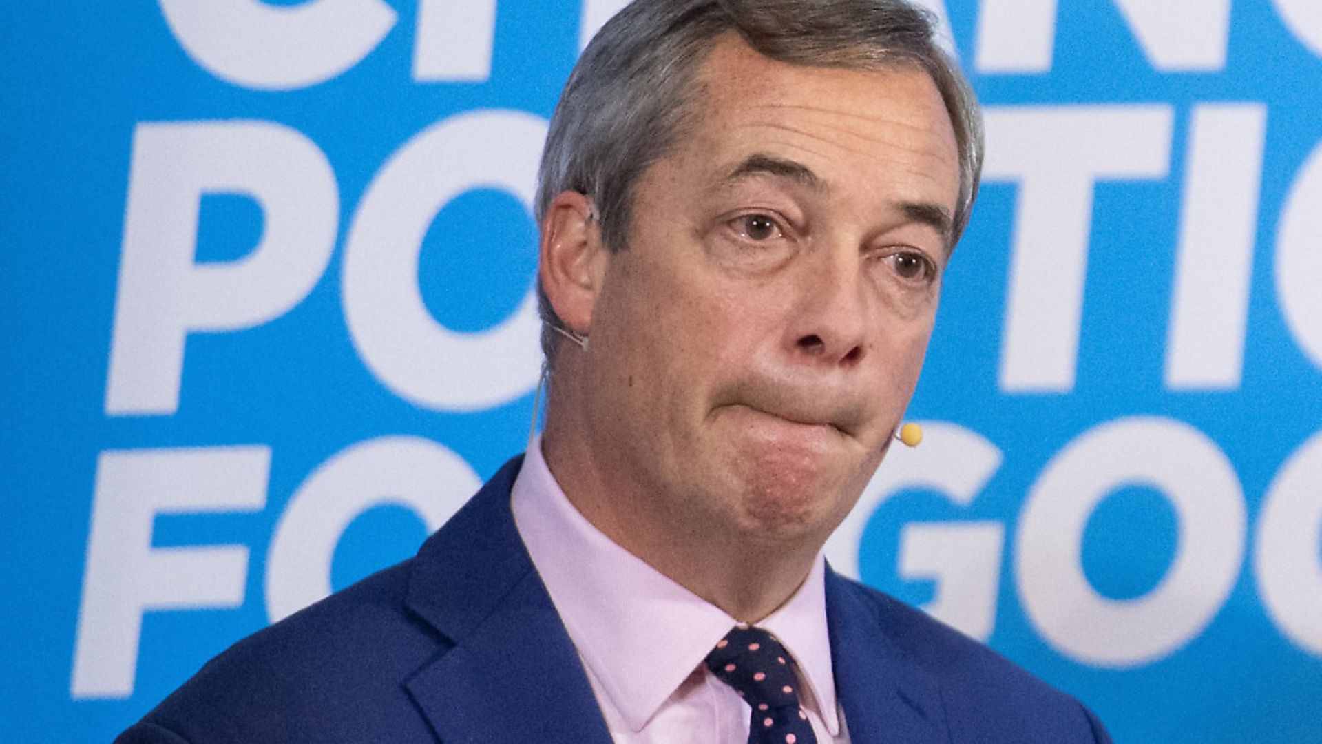 Brexit Party leader Nigel Farage during the general election campaign. Photograph: Dominic Lipinski/PA. - Credit: PA Wire/PA Images