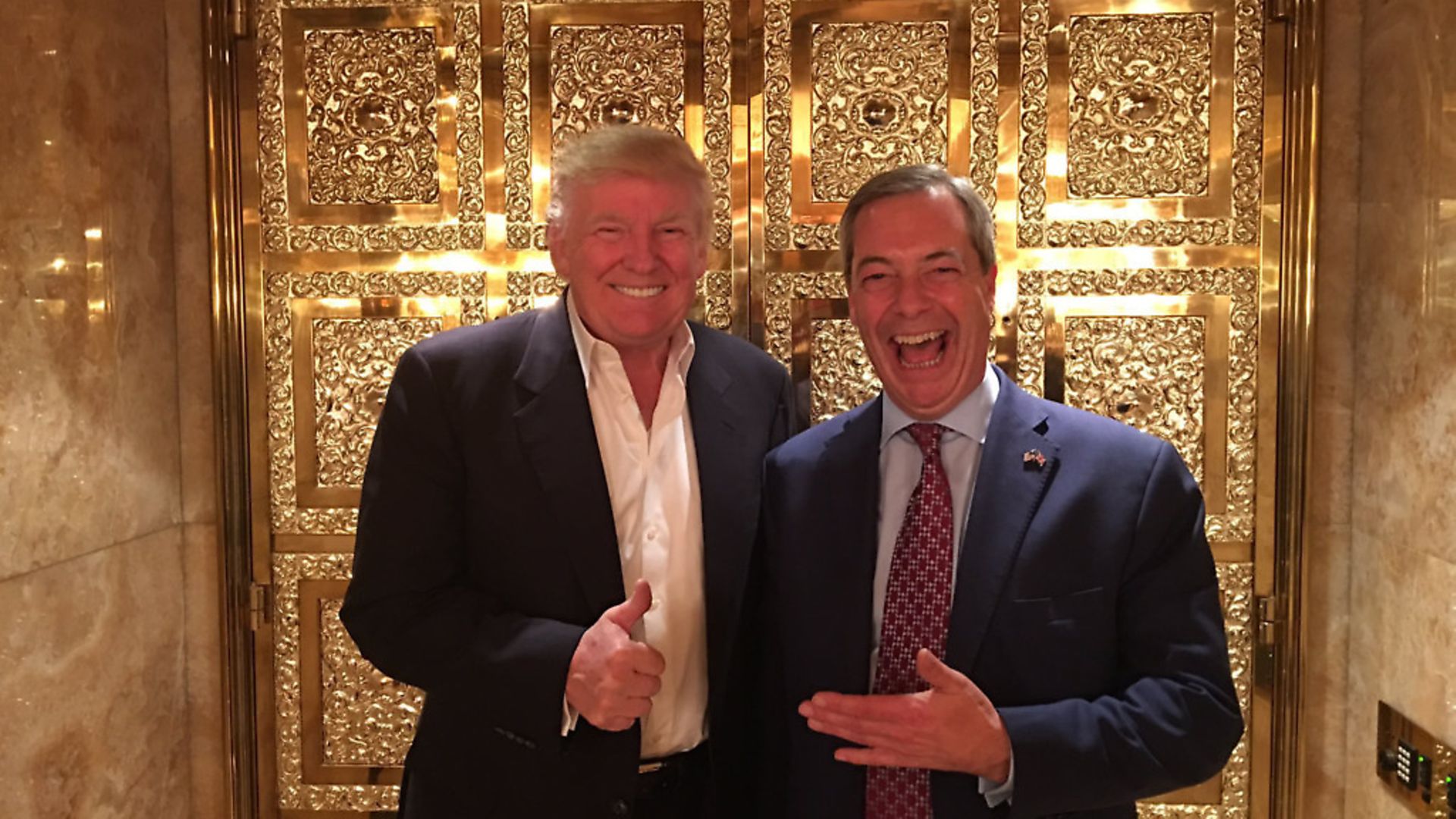 Donald Trump and Nigel Farage. Photograph: Twitter. - Credit: Archant