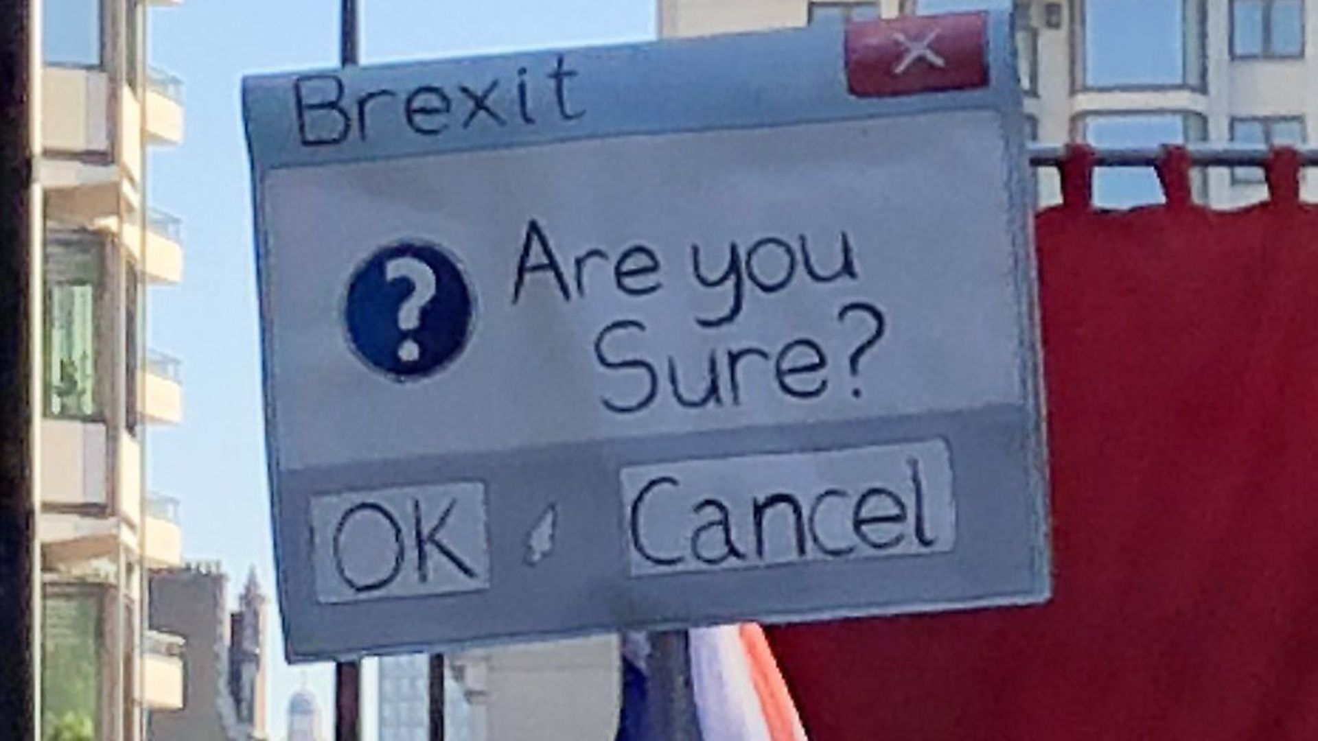A placard opposing Brexit. Photograph: Andrew Stoneman. - Credit: Archant