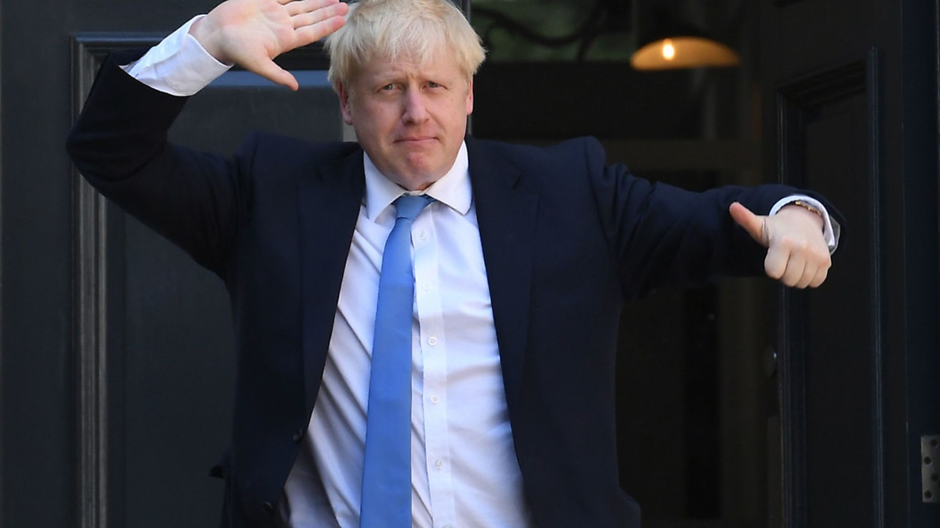 Prime minister Boris Johnson arriving at Conservative party HQ in Westminste. Photograph: Stefan Rousseau/PA Wire - Credit: PA