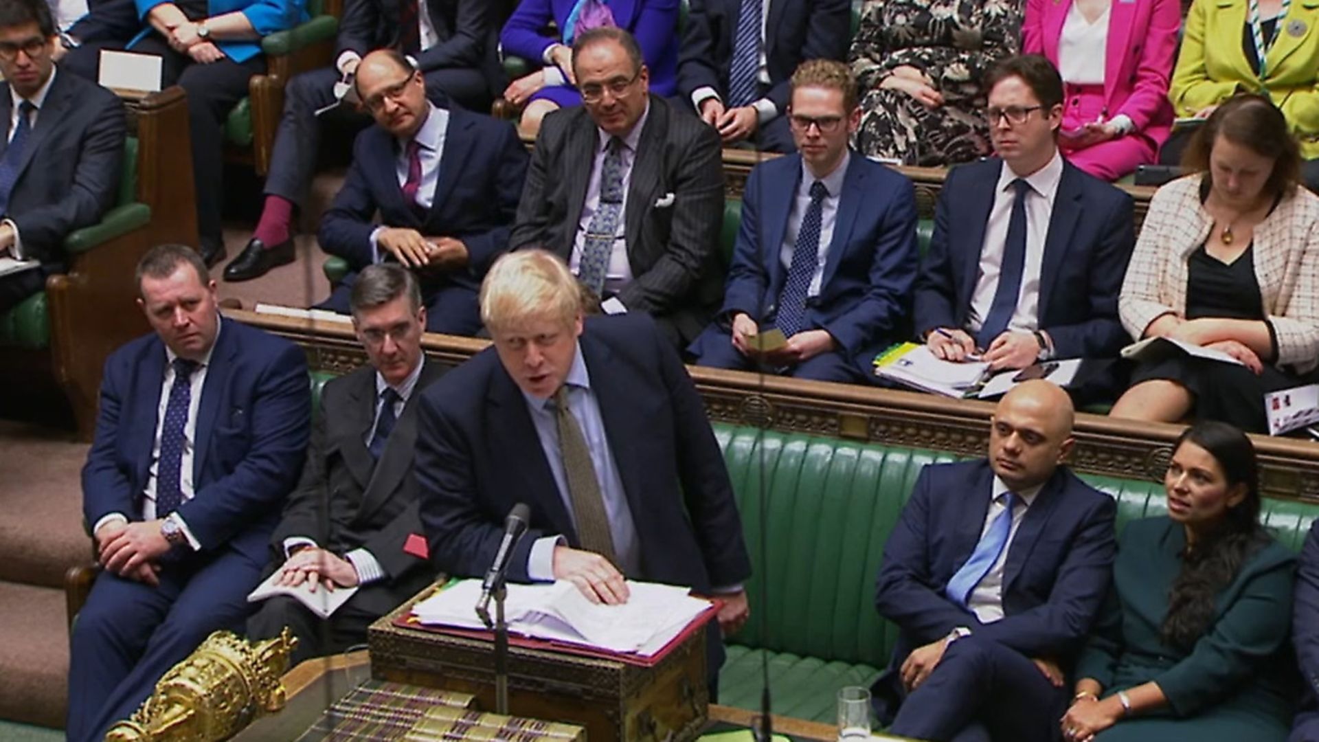 Prime Minister Boris Johnson speaks during Prime Minister's Questions in the House of Commons. Photograph: House of Commons/PA Wire. - Credit: PA