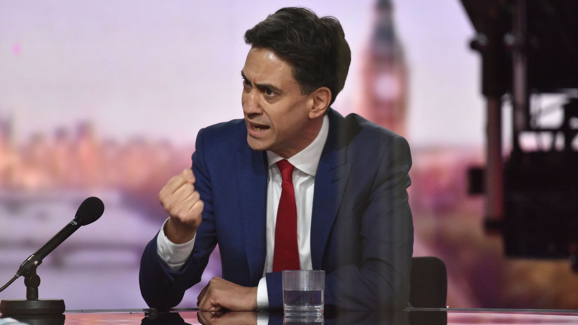 Shadow business secretary Ed Miliband appearing on the BBC1 current affairs programme, The Andrew Marr Show. - Credit: PA