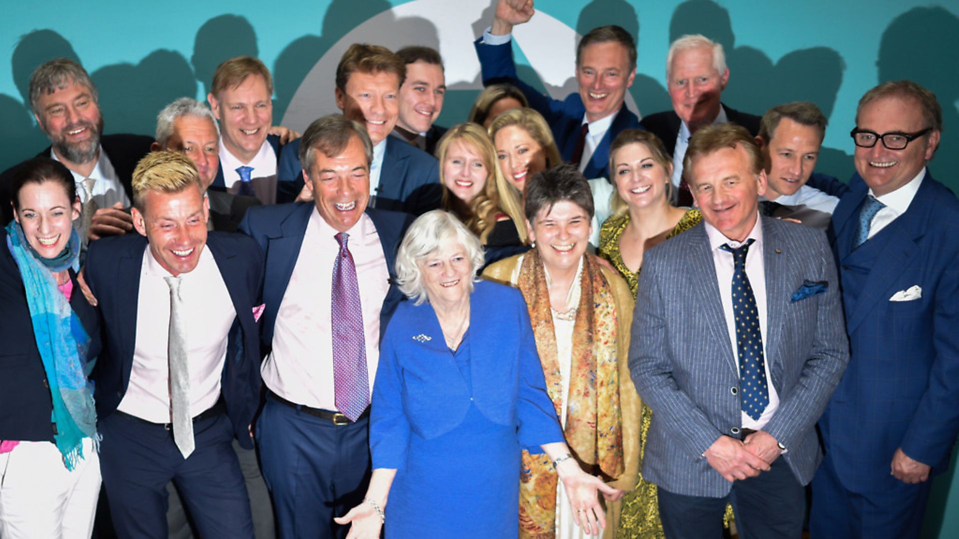 Brexit Party leader Nigel Farage poses with newly elected Brexit Party MEPs, including Annunziata Rees-Mogg,  Dr David Bull (L) and Ann Widdecombe (R) at a Brexit Party event. (Photo by Peter Summers/Getty Images) - Credit: Getty Images