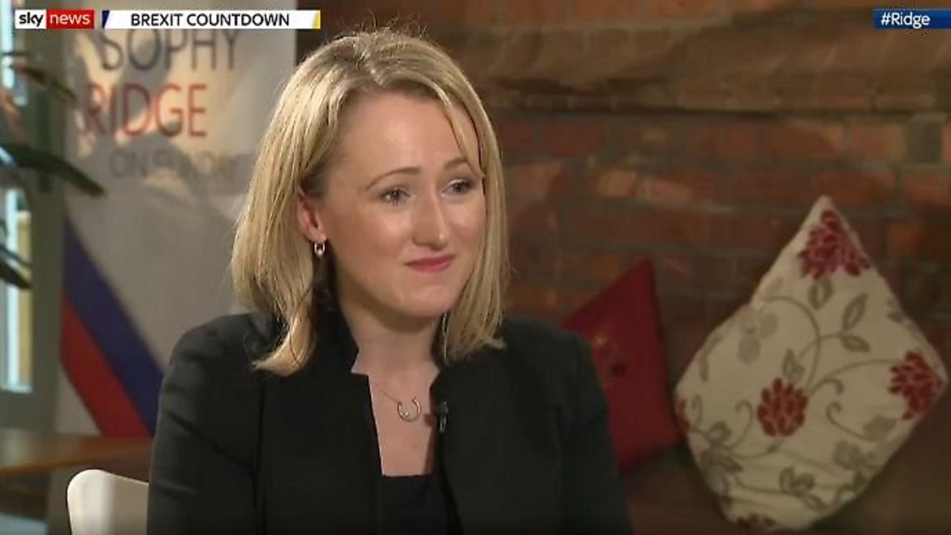 Rebecca Long-Bailey is interviewed by Sophy Ridge. Photograph: Sky. - Credit: Archant