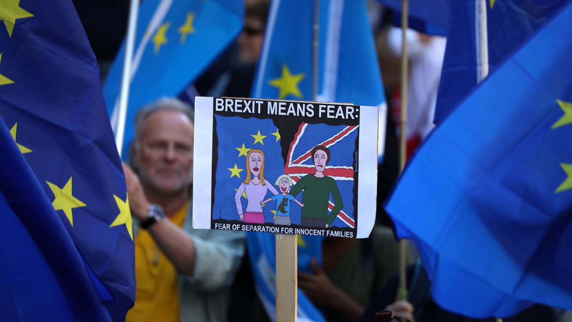 Protestors during the March to Remain in the EU for Peace and Climate Action in Edinburgh. Photograph: Andrew Milligan/PA. - Credit: PA Wire/PA Images