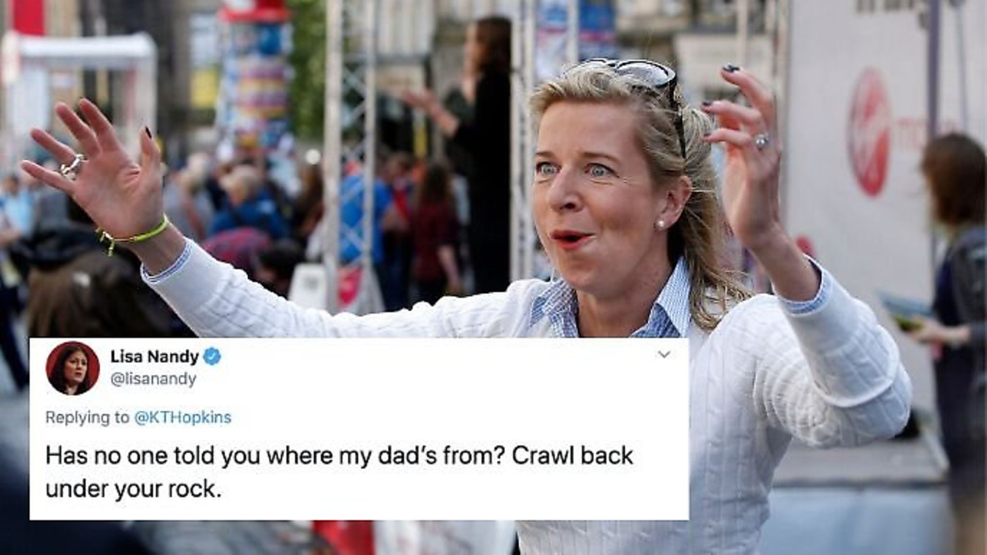 Lisa Nandy issues a put down to Katie Hopkins. Photograph: PA/TNE. - Credit: Archant