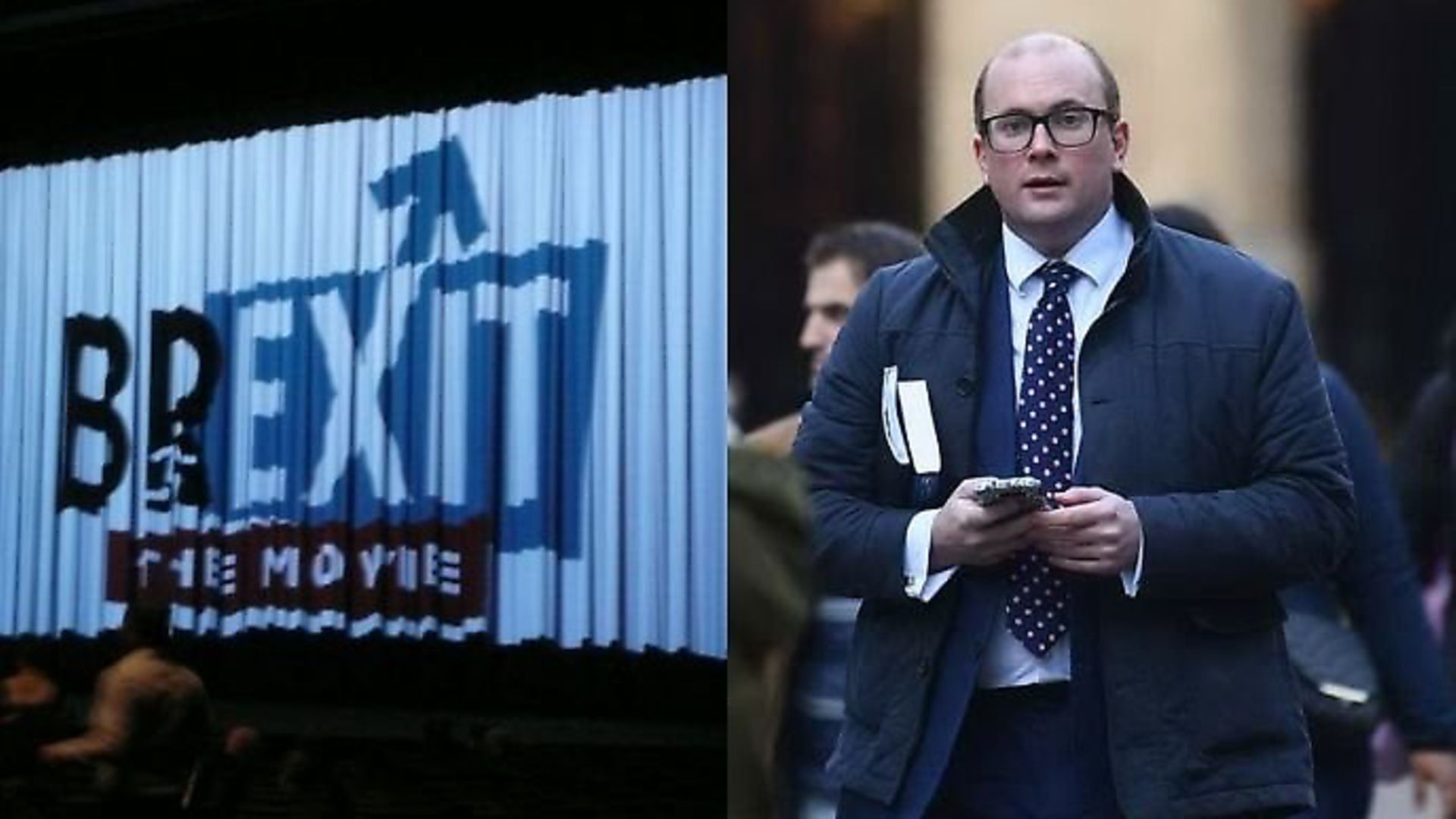 Brexit: The Movie was screened before the EU referendum and the producer David Shipley (right). Photograph: Twitter/PA. - Credit: Archant