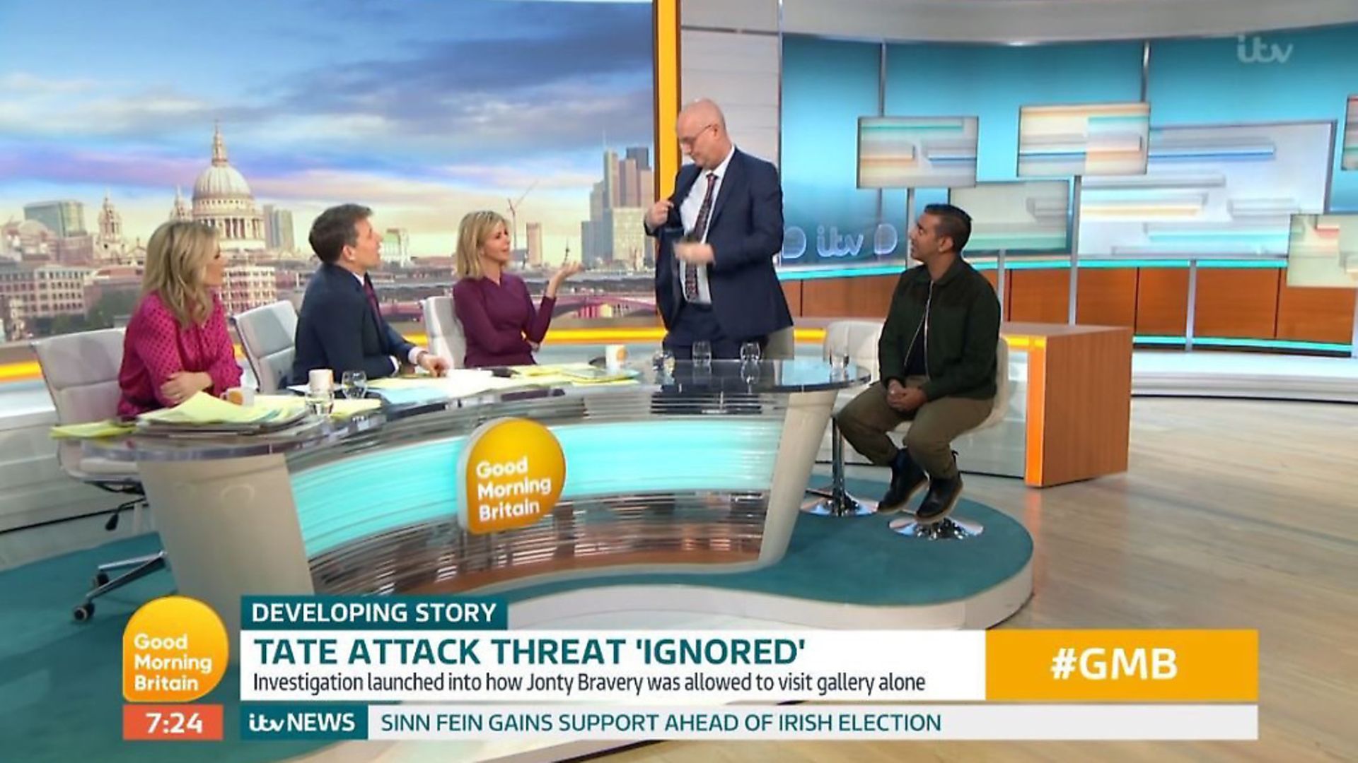 Iain Dale storms off Good Morning Britain. Photograph: ITV. - Credit: Archant