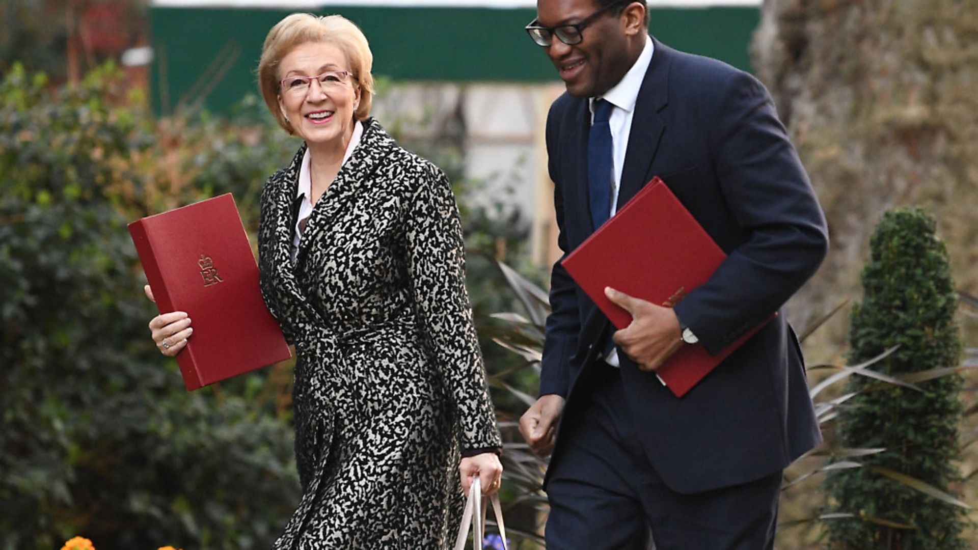 Business secretary Andrea Leadsom and minister of state at the Department of Business, Energy and Industrial Strategy Kwasi Kwarteng arriving for a cabinet meeting at 10 Downing Street. Photograph: Stefan Rousseau/PA. - Credit: PA