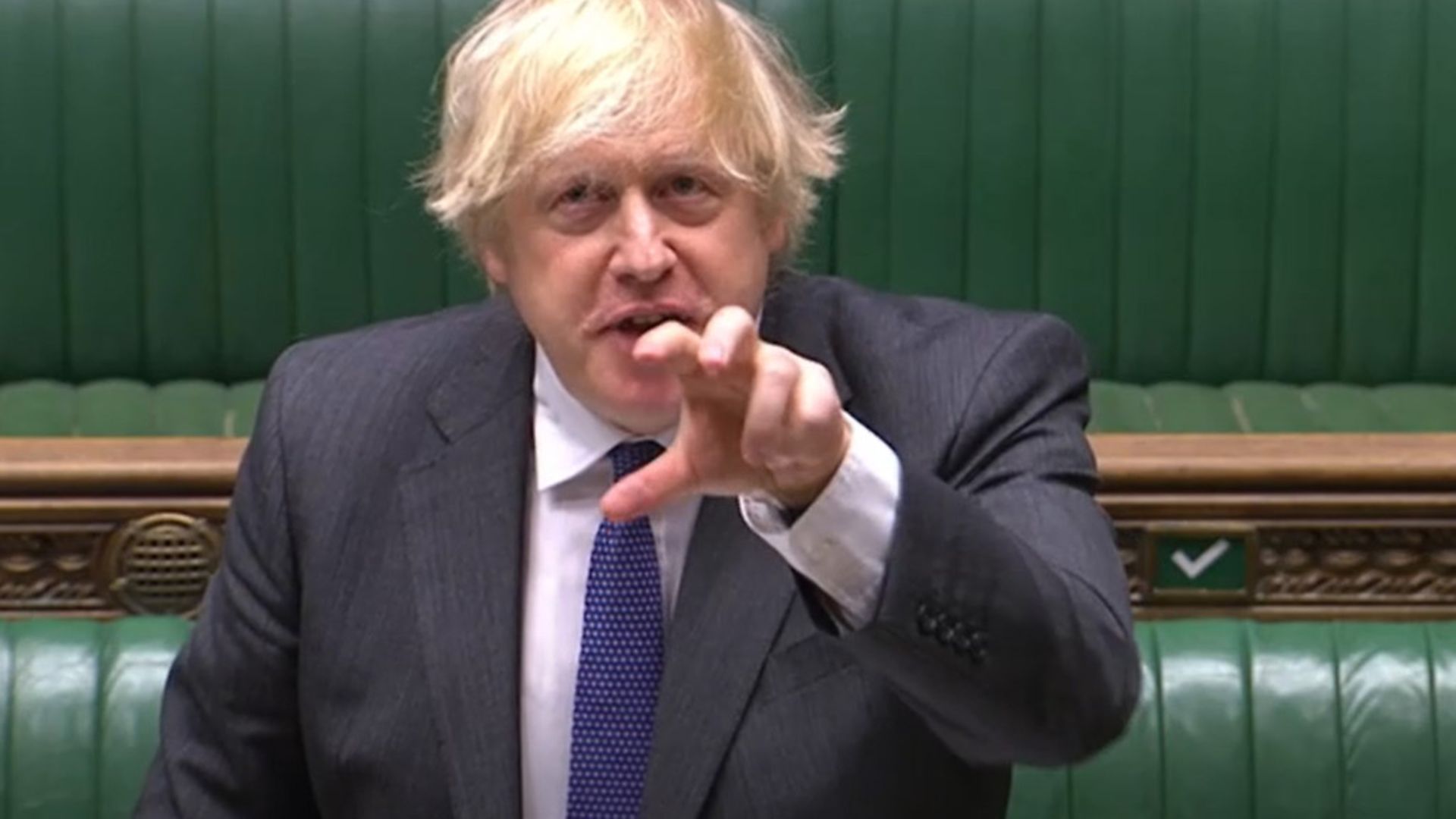 Prime Minister Boris Johnson speaks during Prime Minister's Questions in the House of Commons - Credit: PA