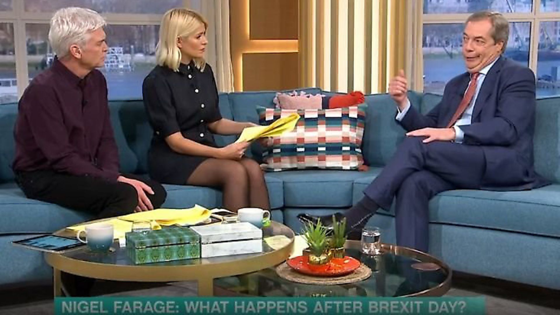 Nigel Farage appears on This Morning. Photograph: ITV. - Credit: Archant